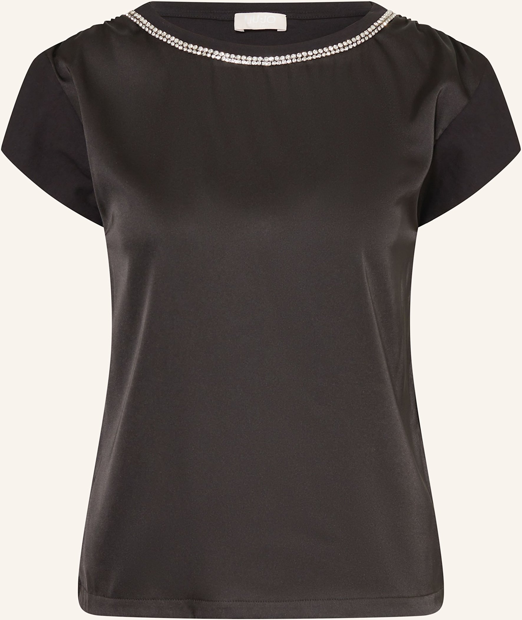 Liu Jo T-Shirt Im Materialmix schwarz