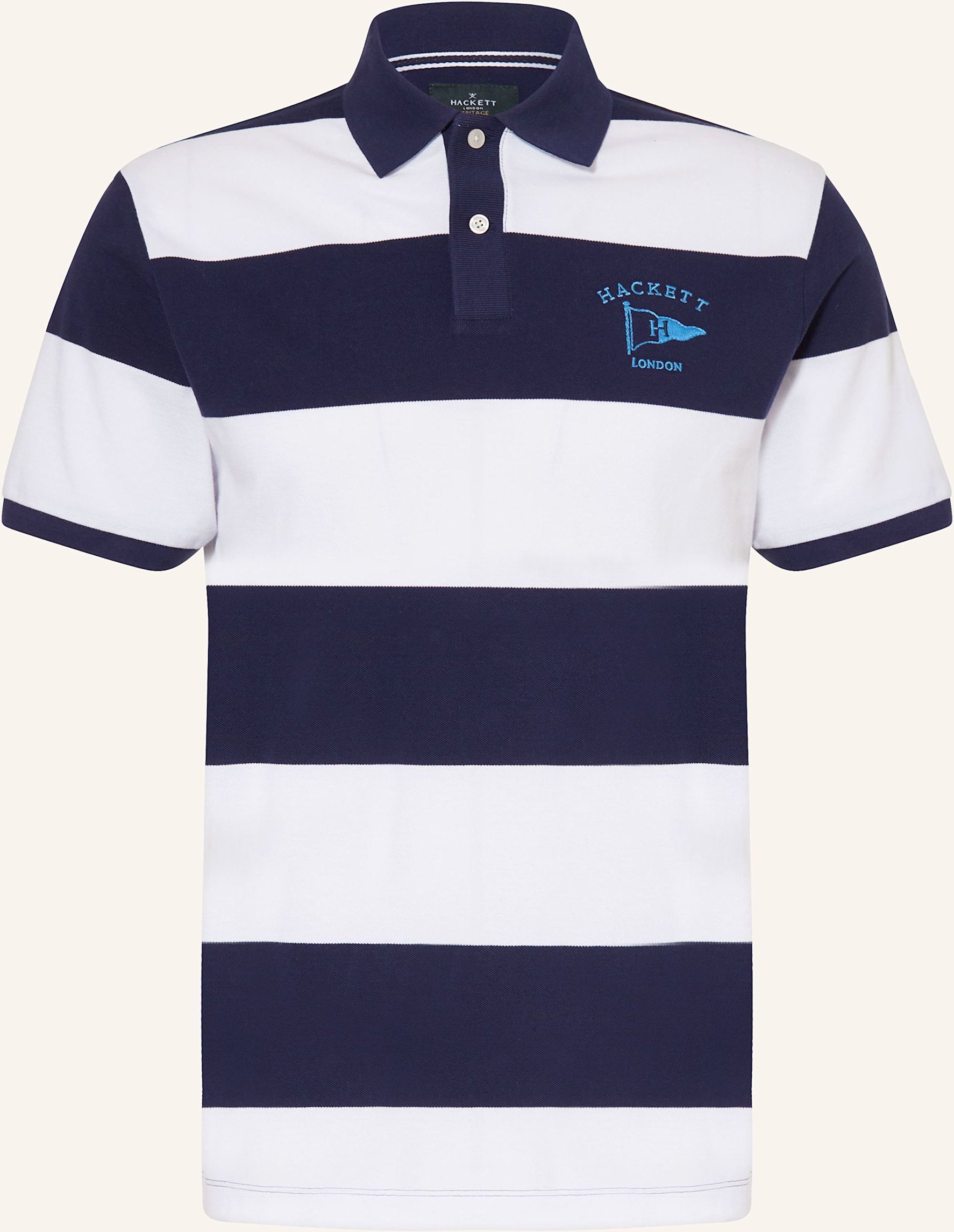 Hackett London Piqué-Poloshirt Classic Fit blau
