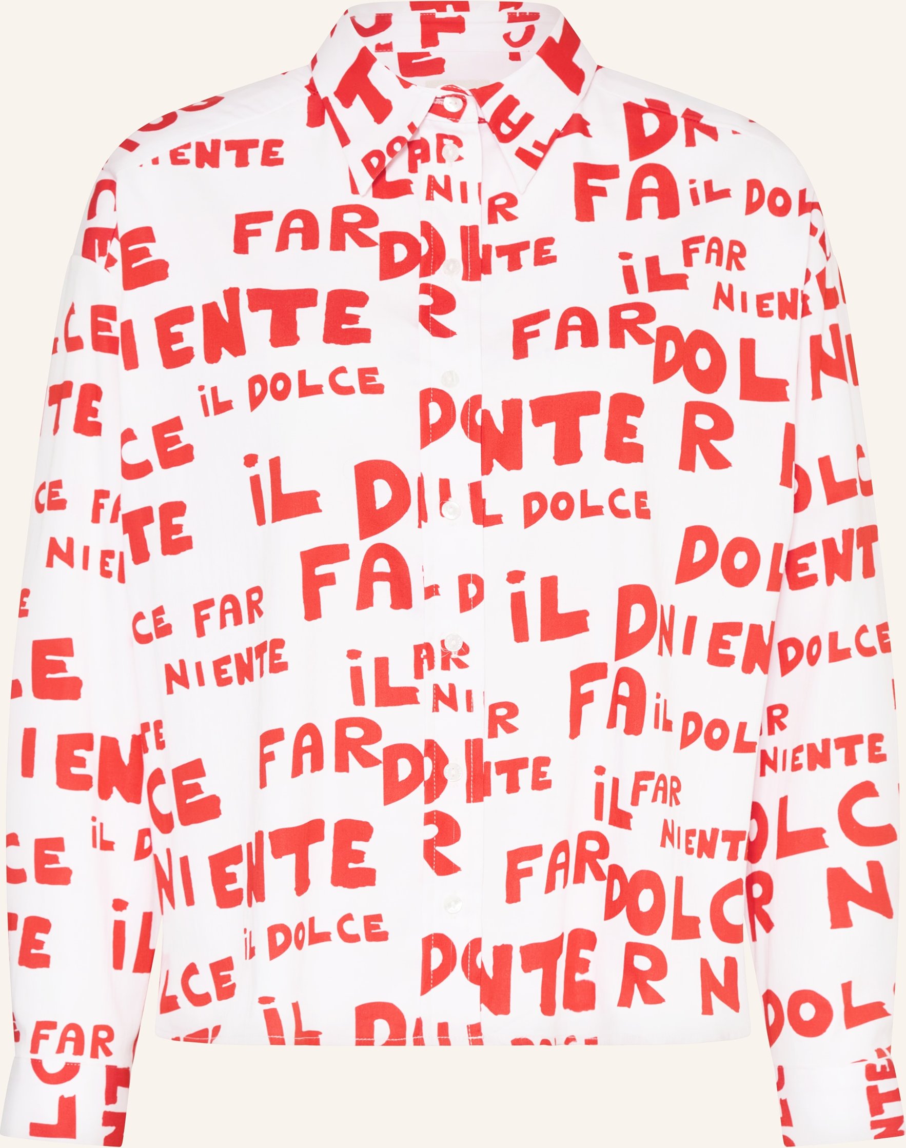 Milano Italy Oversized-Hemdbluse weiss