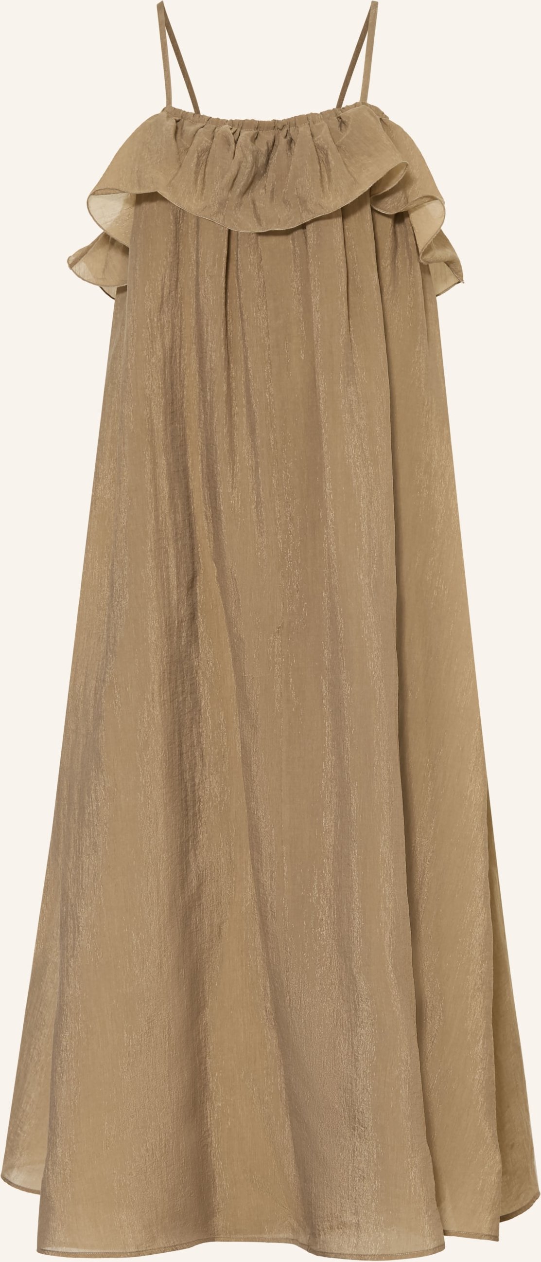 Eleh Kleid Mit Volants braun