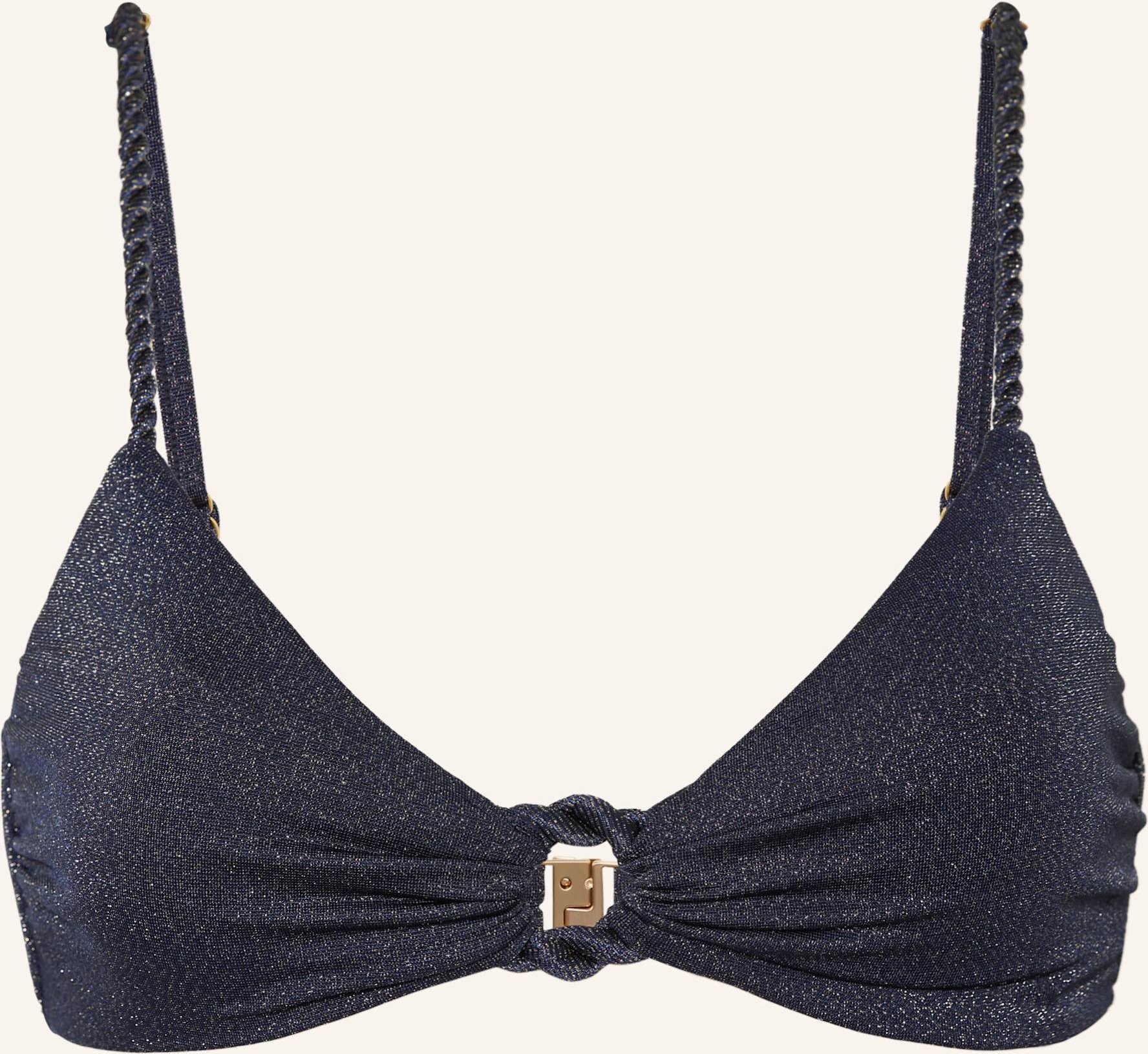 Thumbnail - Seafolly Bralette-Bikini-Top Poolside Mit Glitzergarn blau