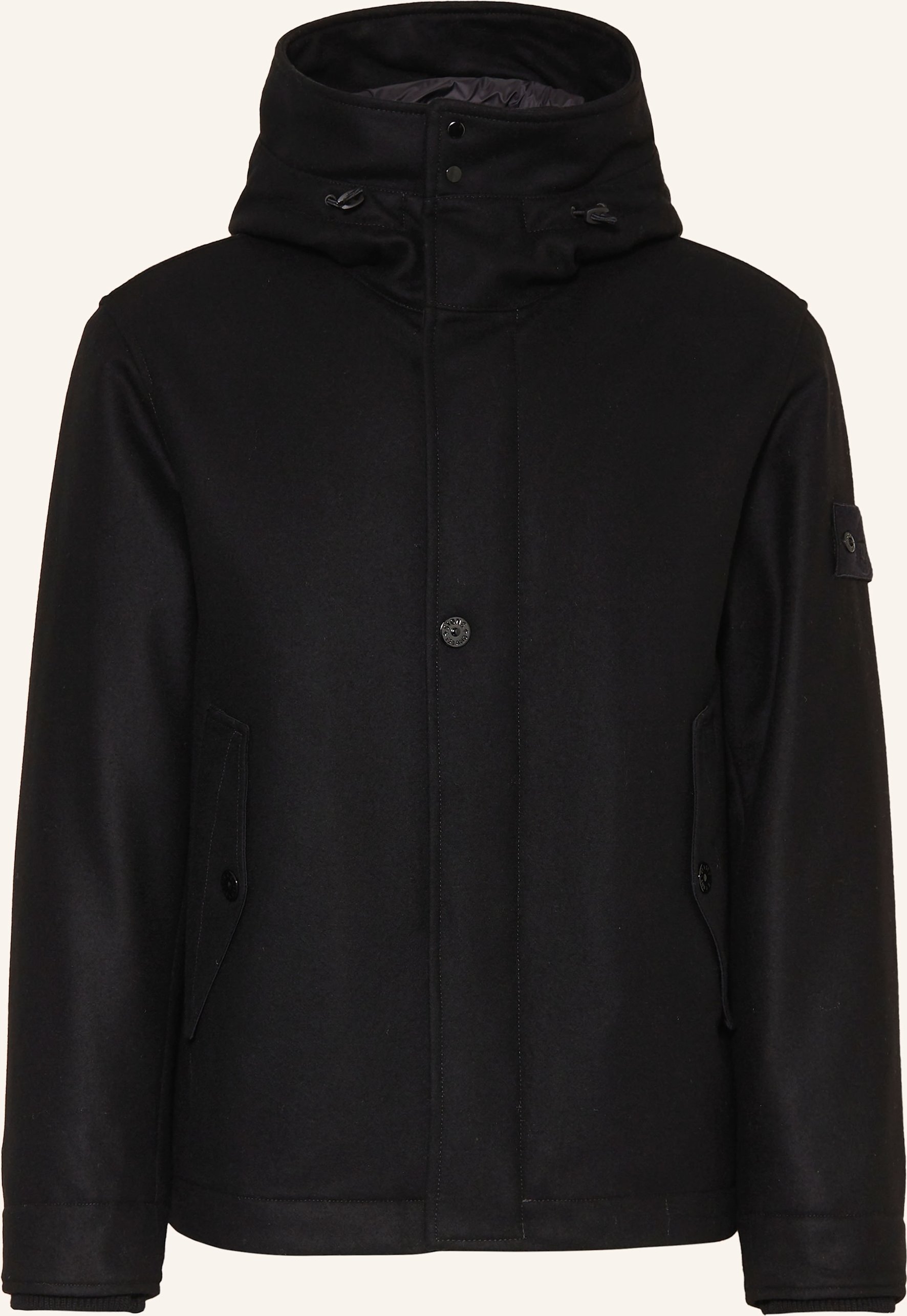 Stone Island Flanelljacke Ghost schwarz