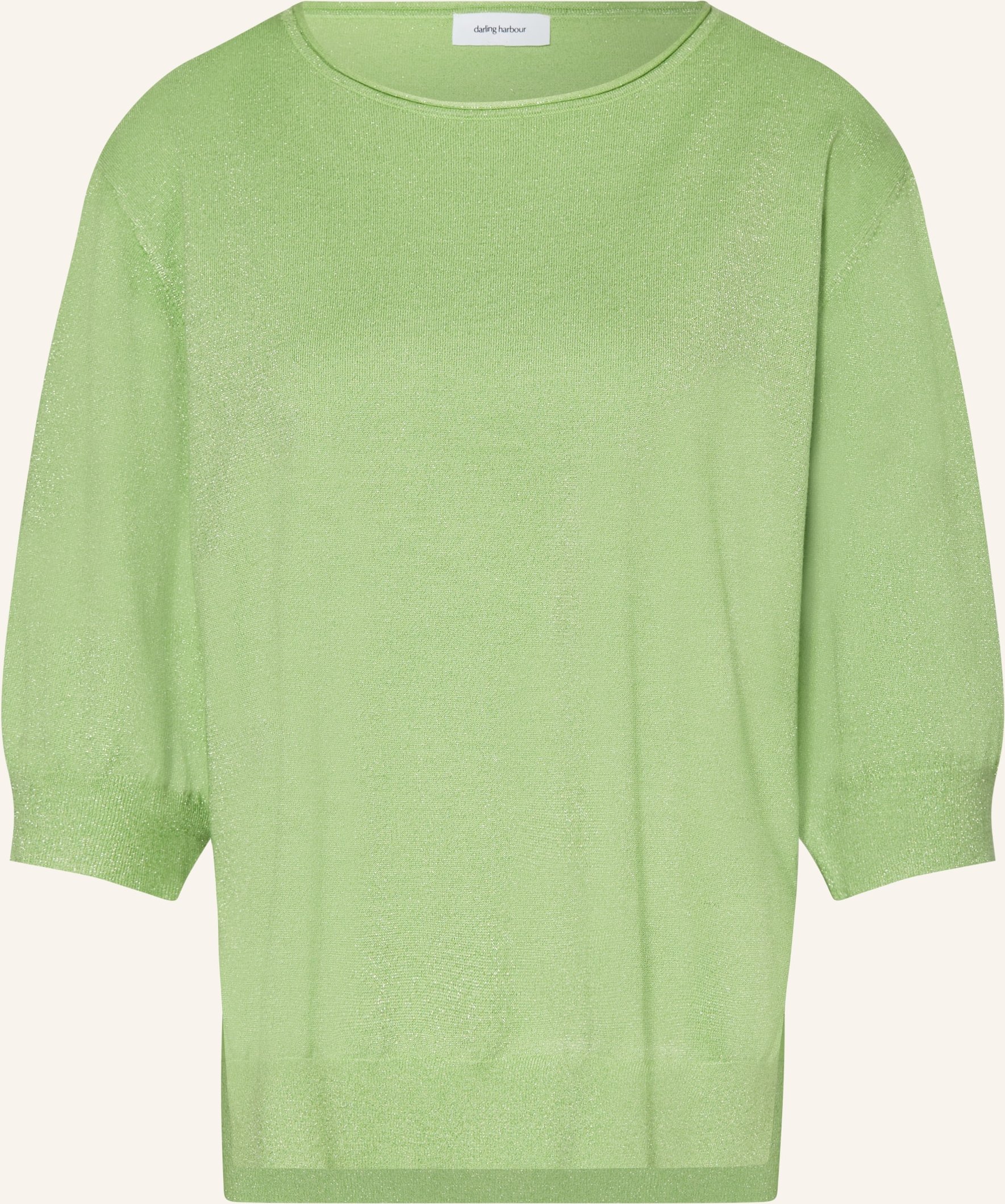 Darling Harbour Pullover Mit 3/4-Arm Und Glitzergarn gruen