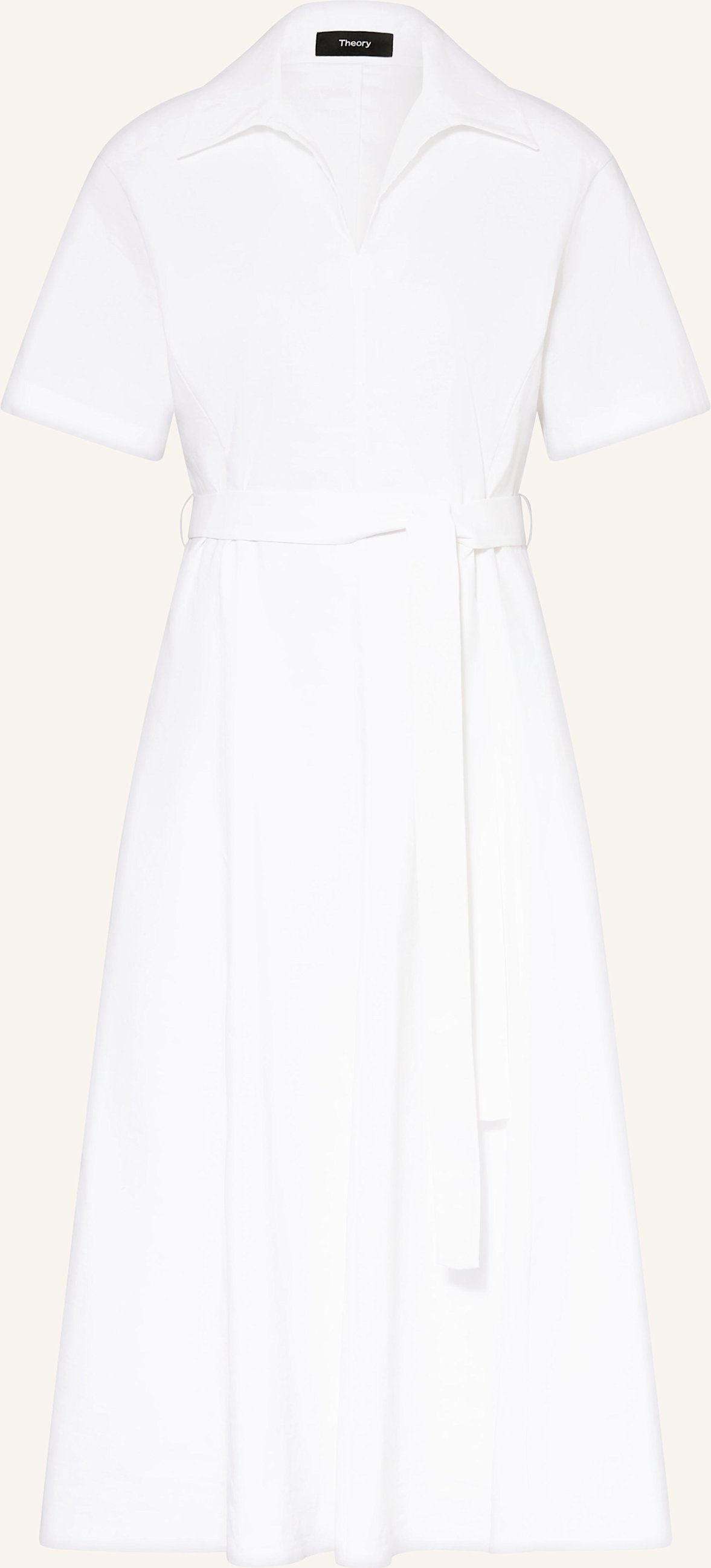 Thumbnail - Theory Kleid Mit Leinen weiss