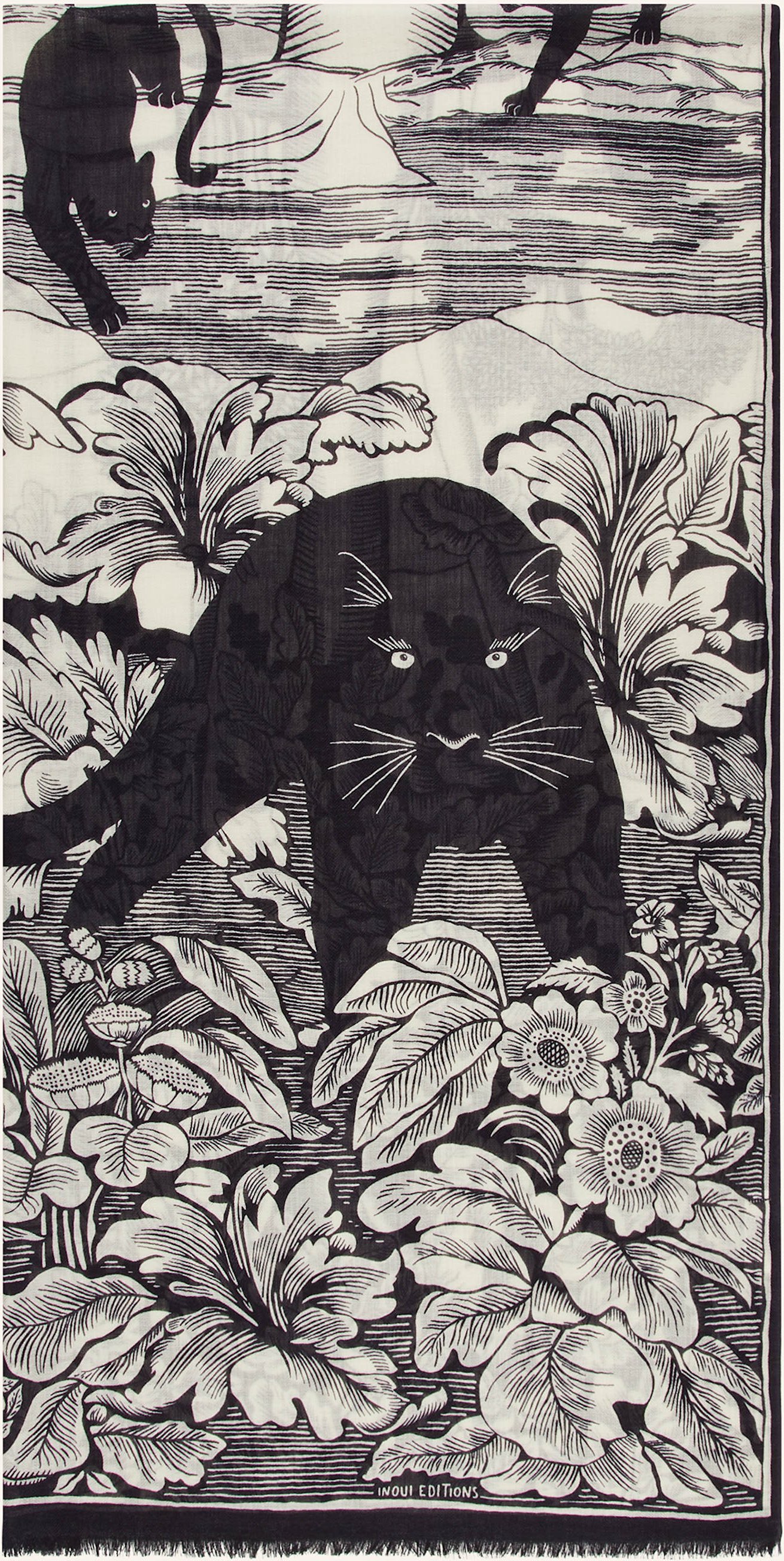 Inoui Editions Schal Panthere weiss