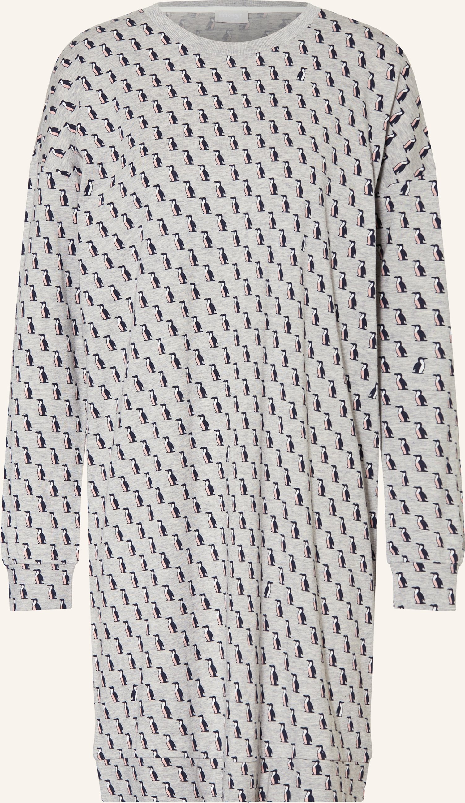 Mey Nachthemd Serie Penguin Flock grau