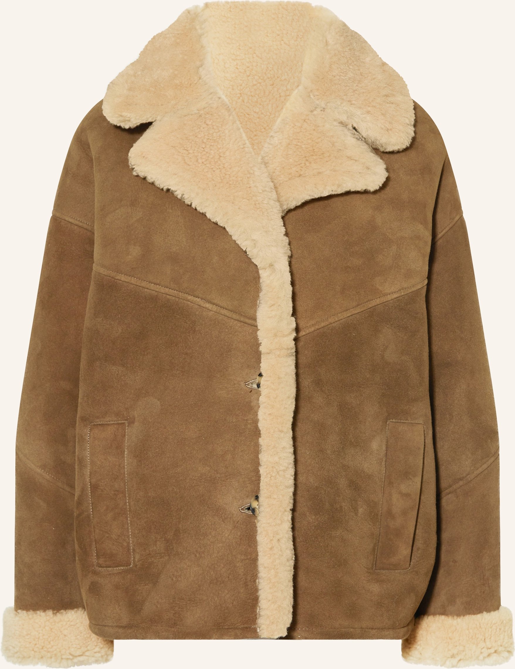 Ba&Sh Lederjacke Maggy braun