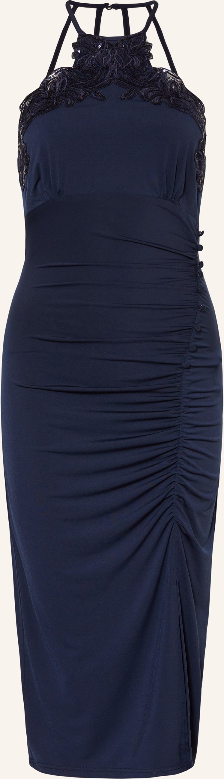 Lipsy Kleid Artwork Mit Pailletten blau