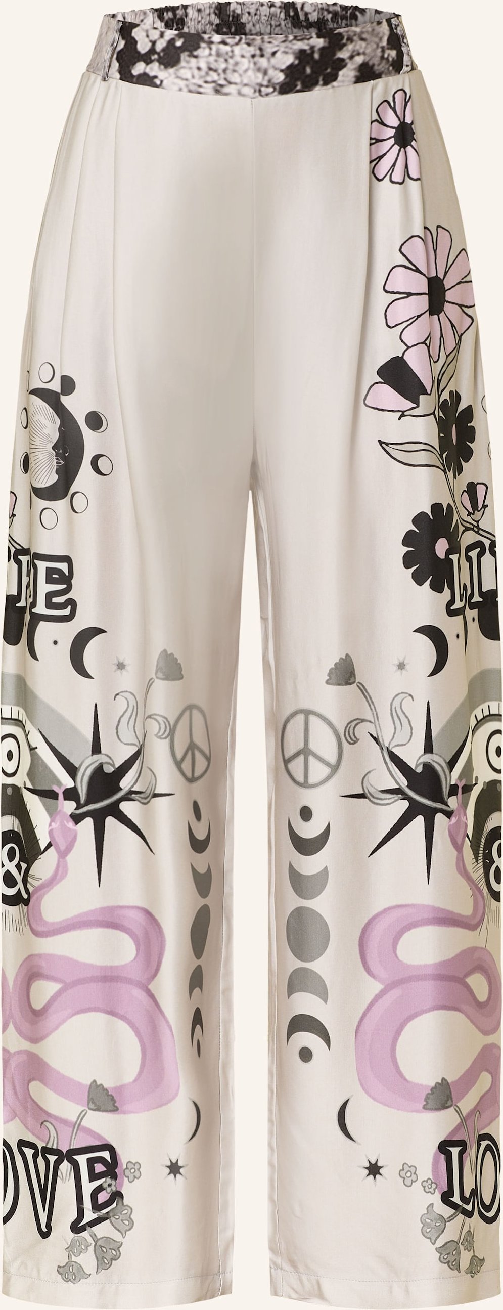 Miss Goodlife Marlenehose Aus Satin grau