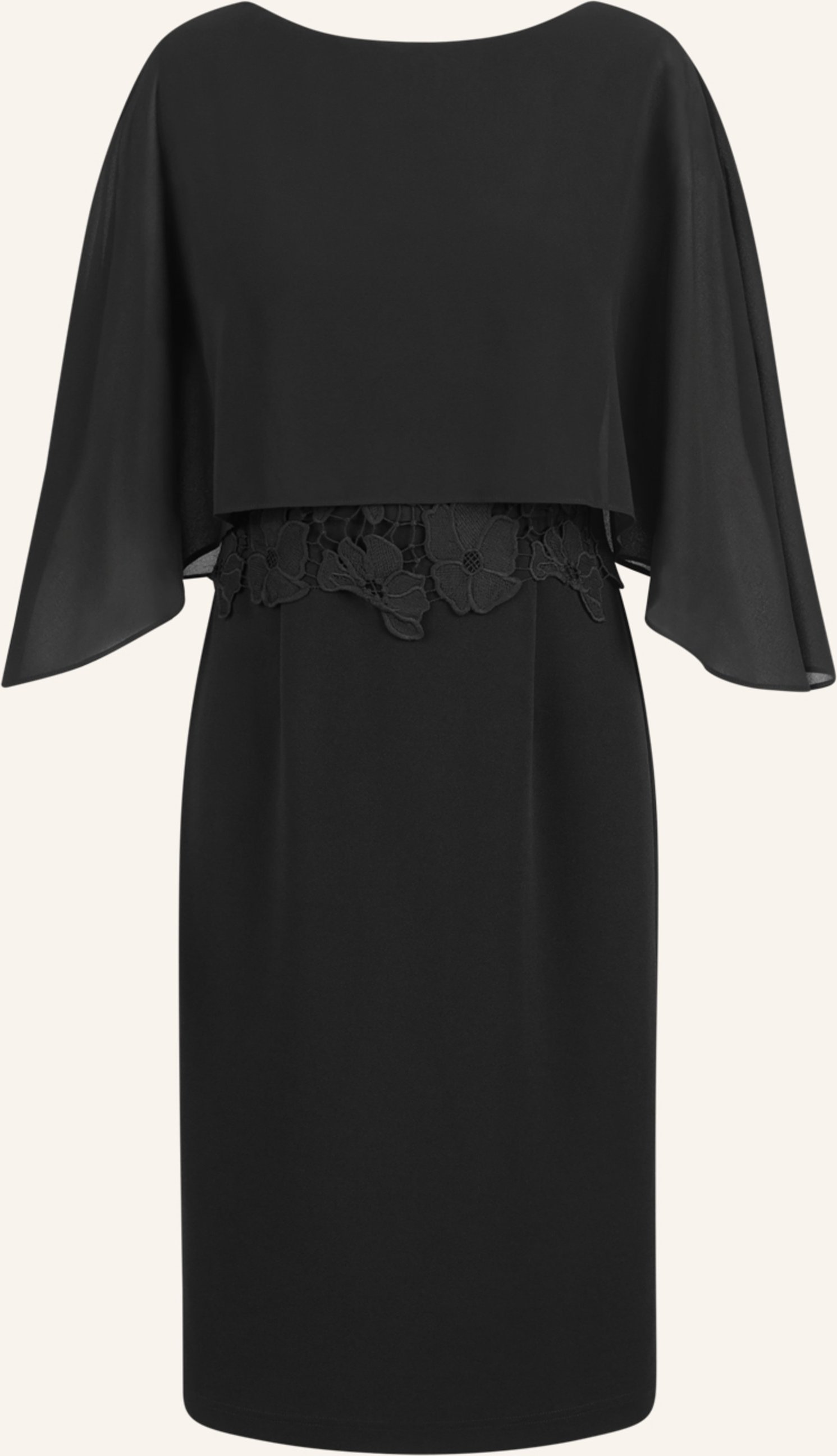 Apart Kleid Mit Chiffoncape schwarz