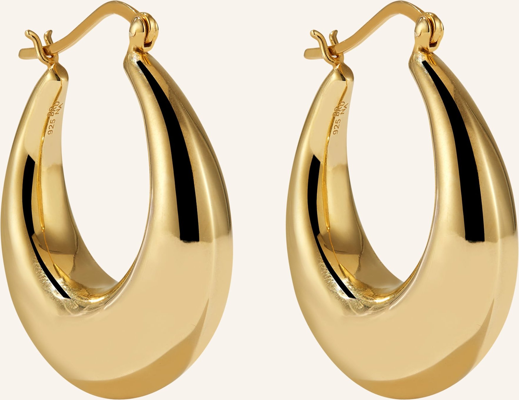 Bruna The Label Creolen Campania gold