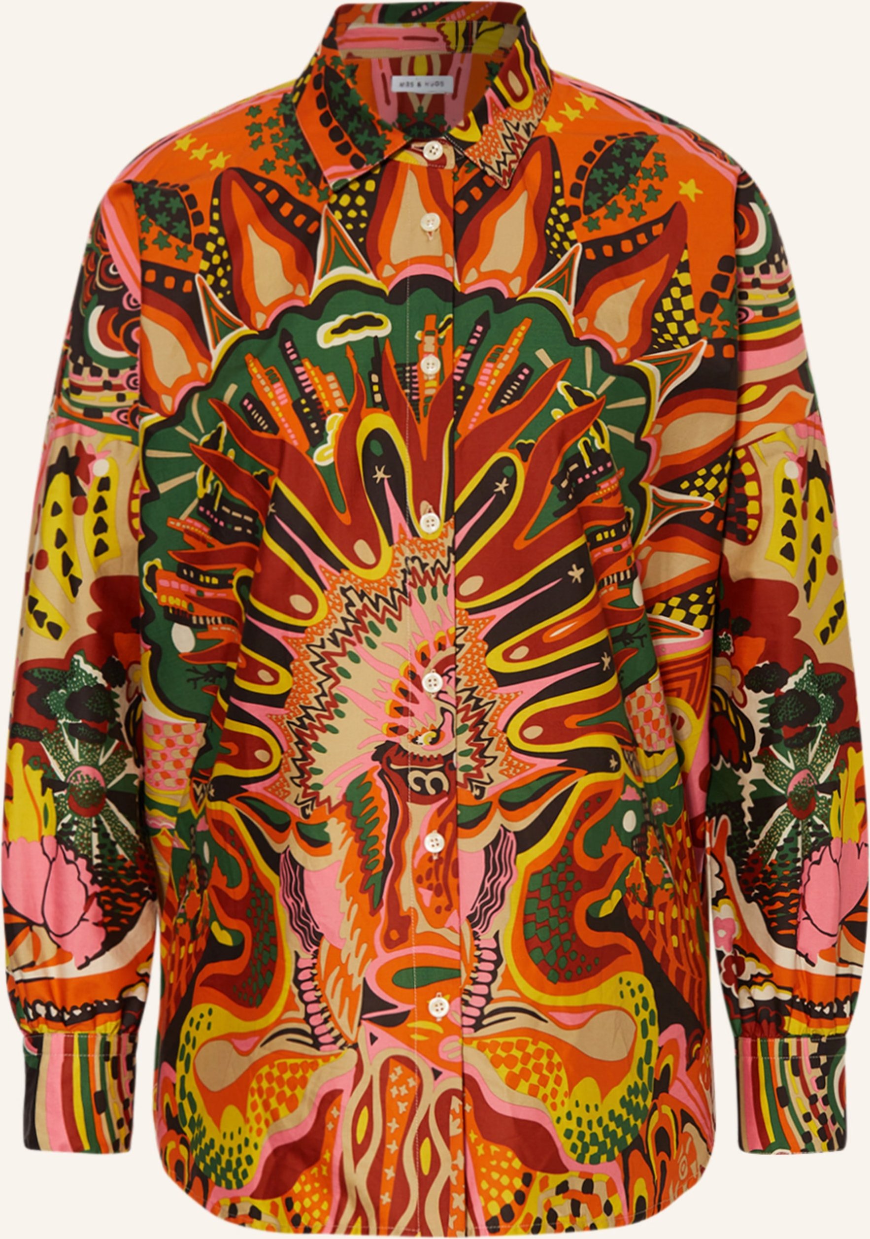 Mrs & Hugs Hemdbluse orange