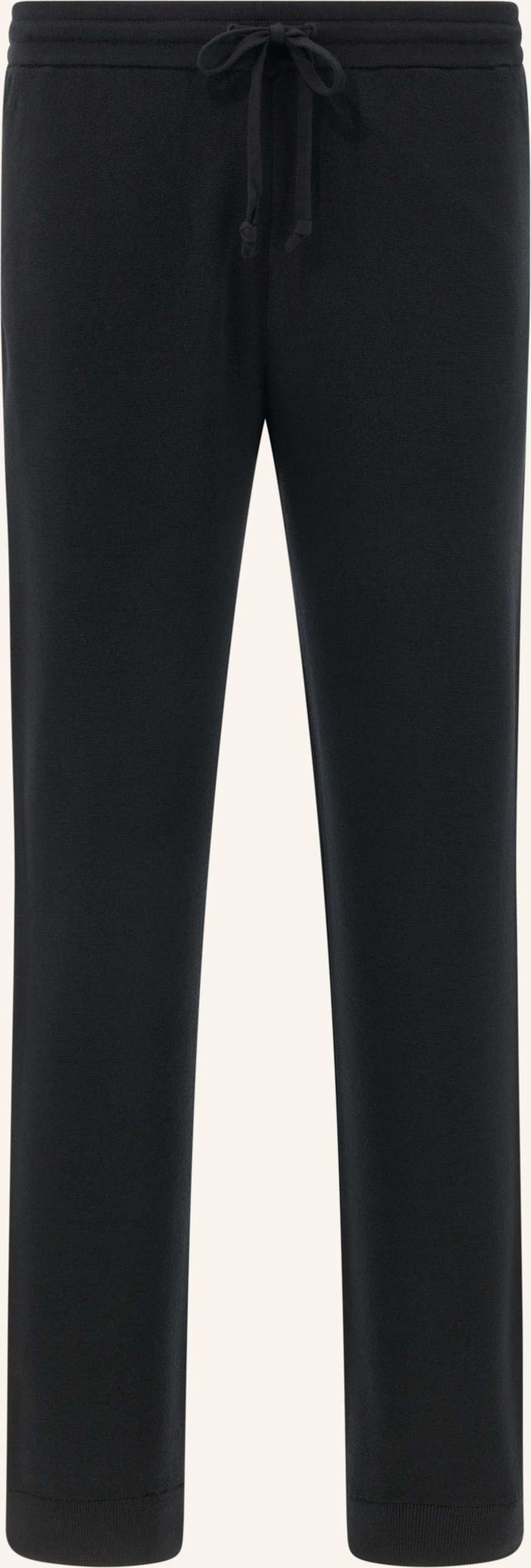 Boggi Milano Knitted Trousers In Superfine Merino Wool schwarz