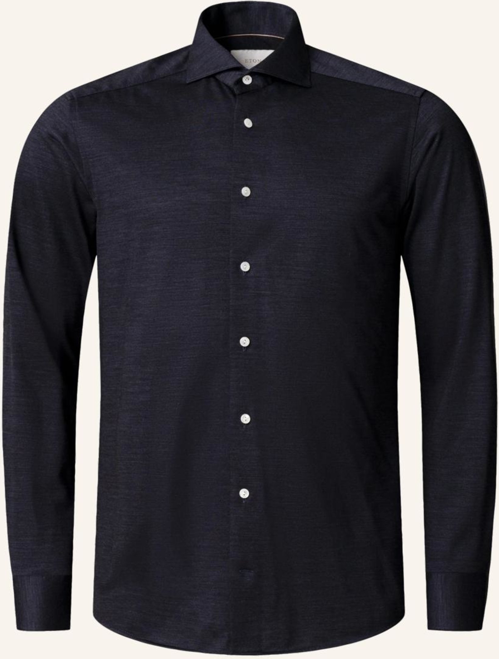 Eton Merino-Lyocell-Jersey-Hemd Slim Fit blau