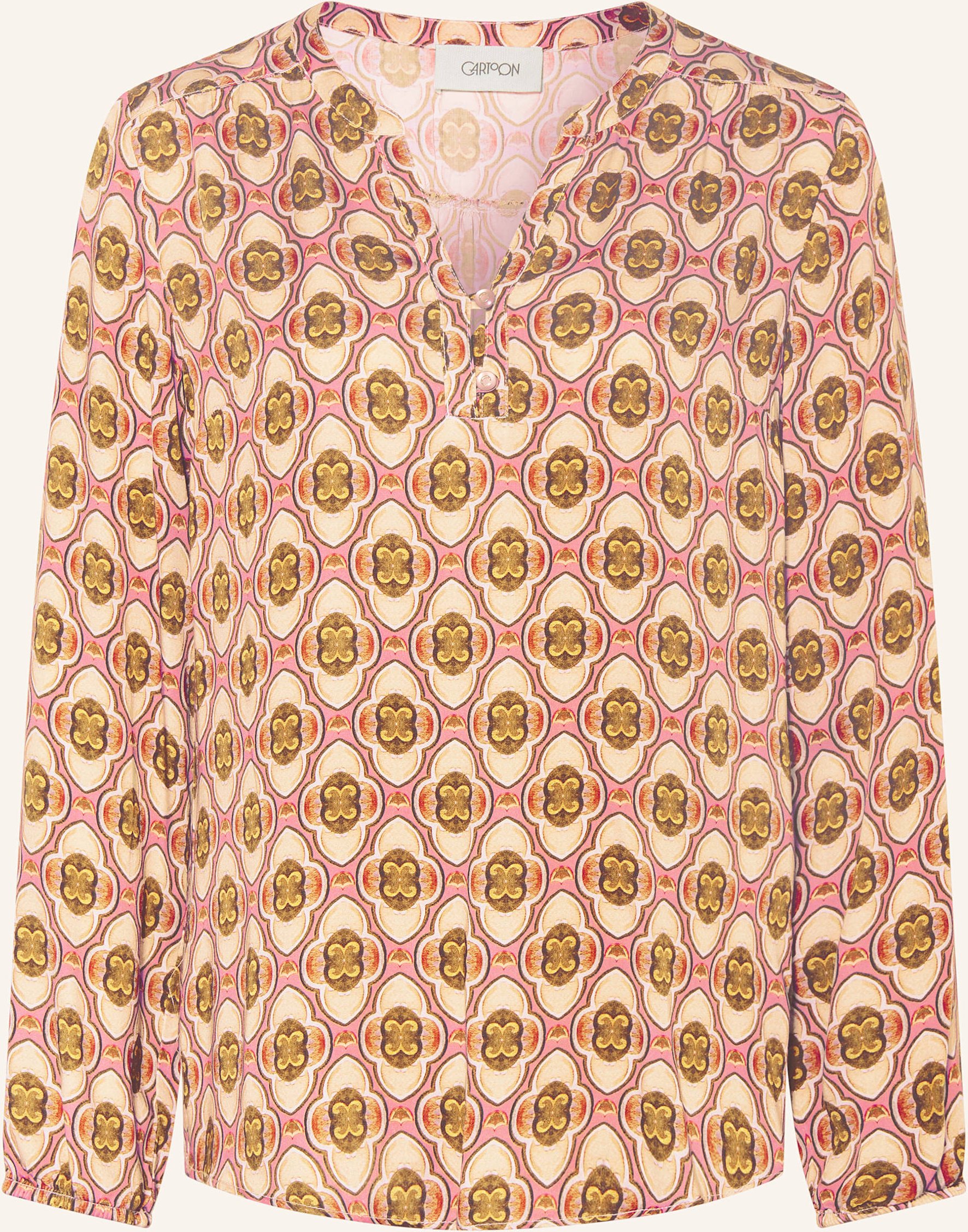 Cartoon Bluse Mit Rüschen rosa
