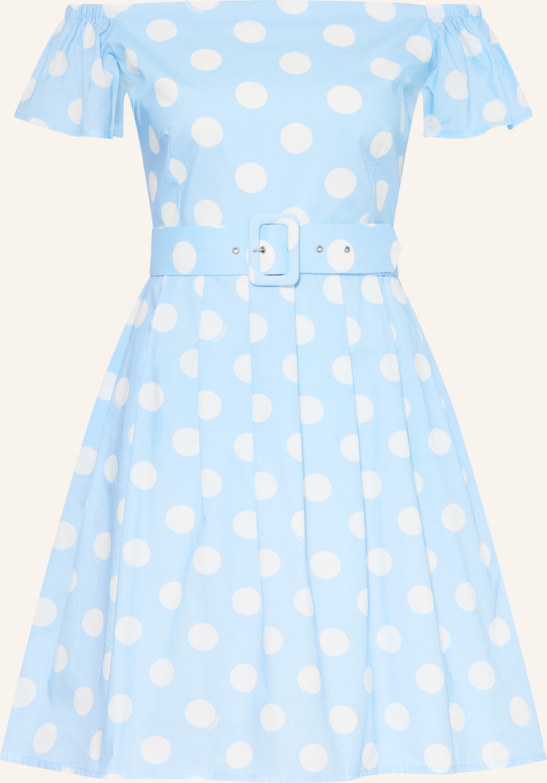 The Abito Off-Shoulder-Kleid blau