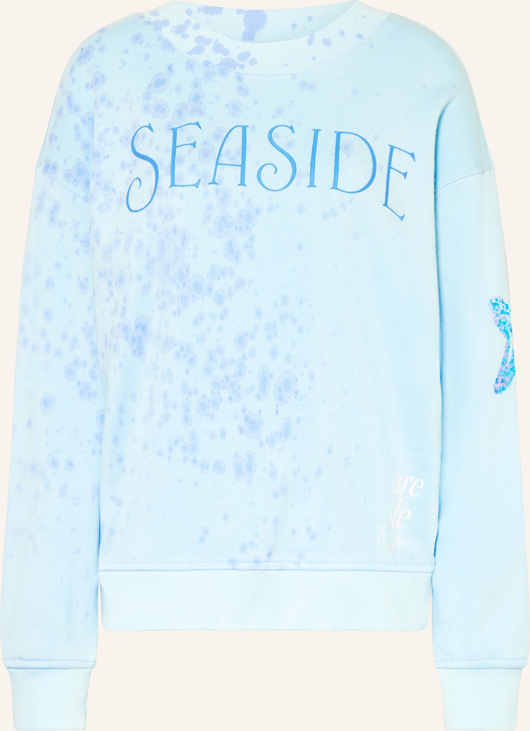 Yippie Hippie Sweatshirt Mit Pailletten blau