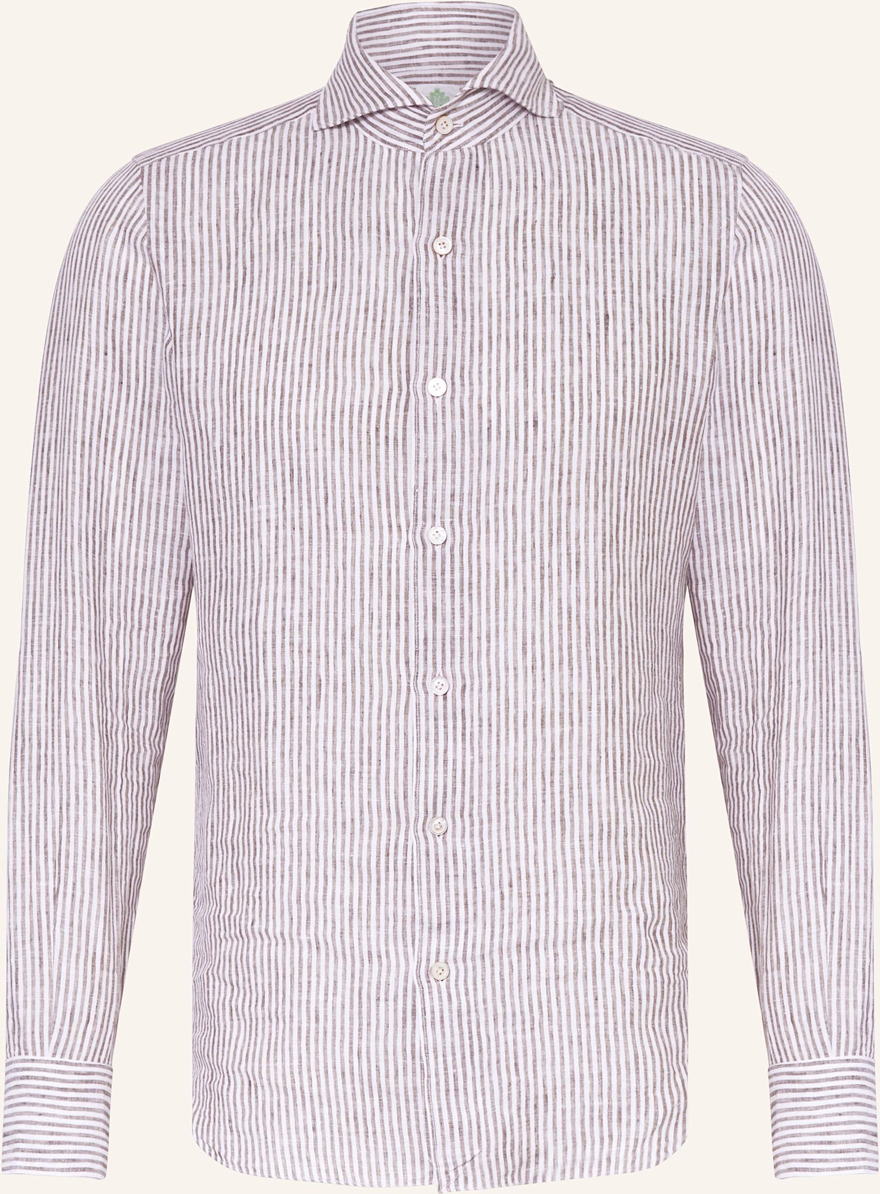 Finamore 1925 Leinenhemd Tokyo Slim Fit weiss