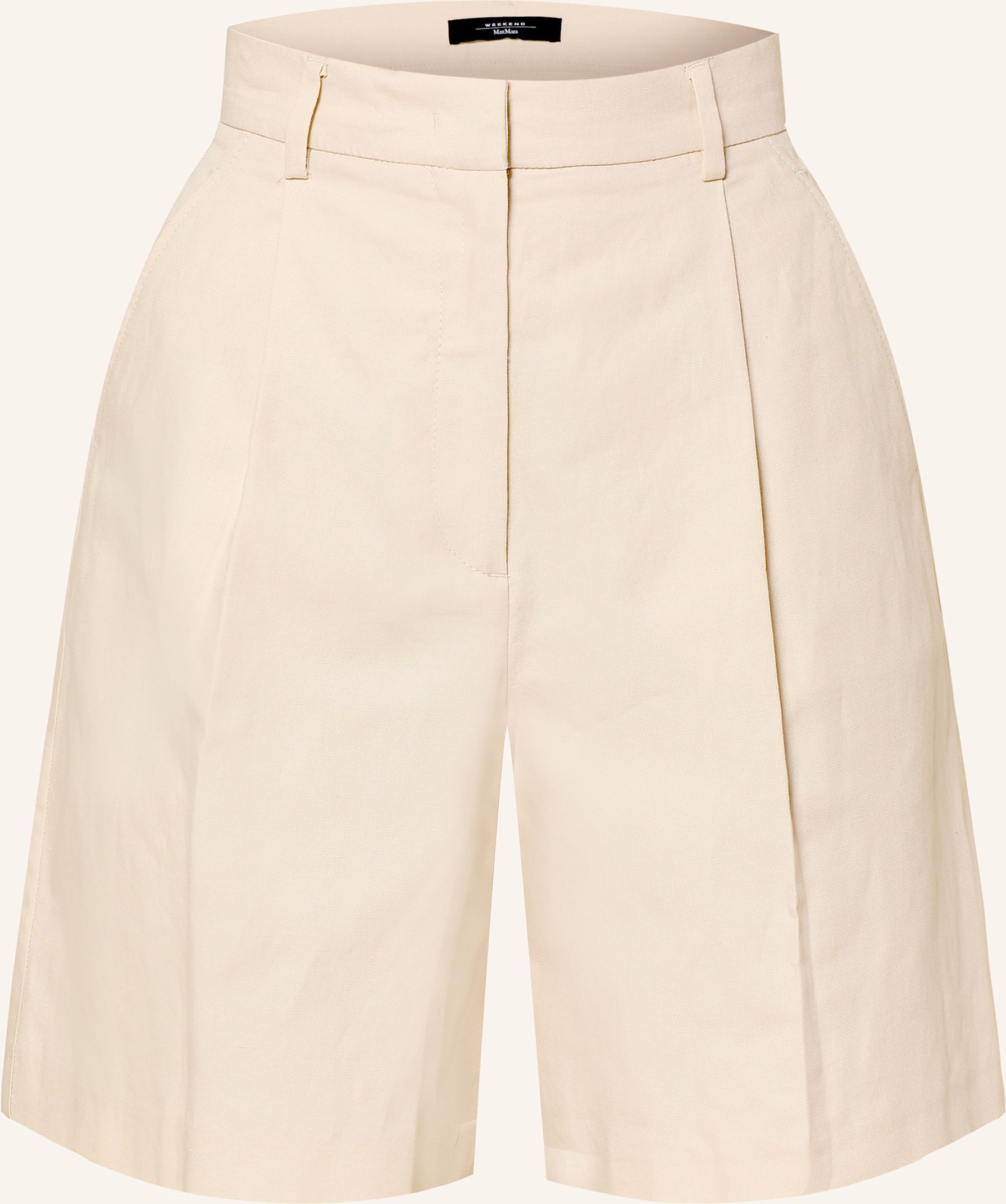 Thumbnail - Weekend Max Mara Shorts Ecuba Mit Leinen weiss