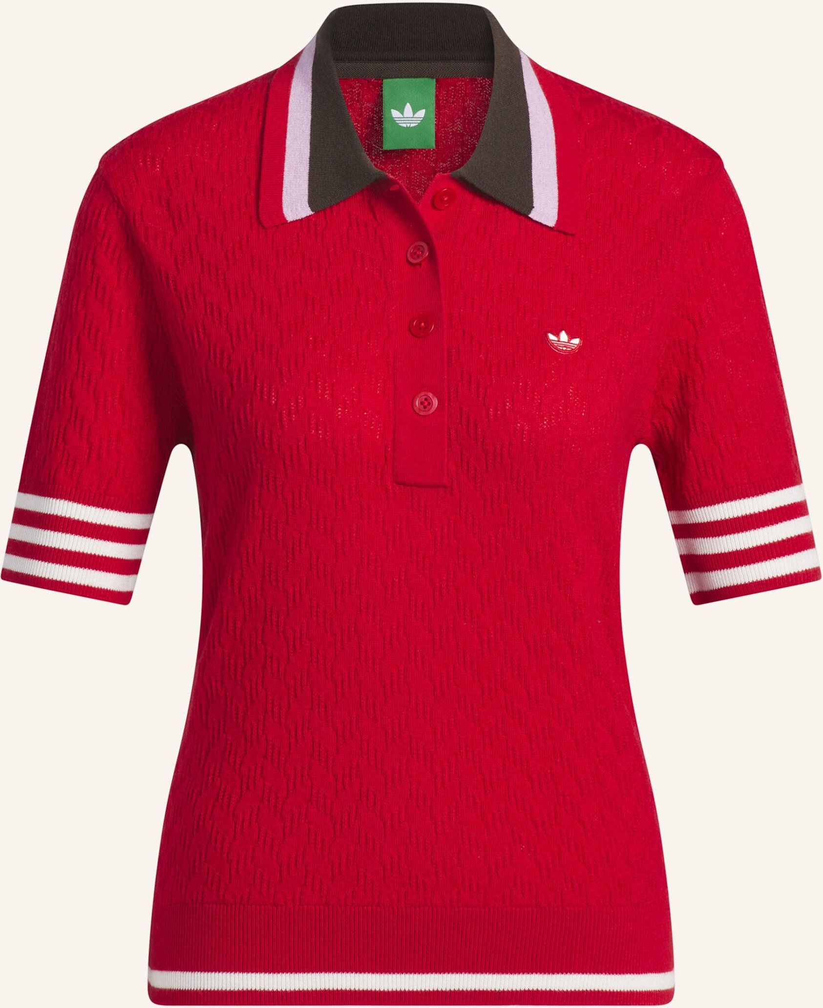 Adidas Originals Knit Poloshirt rot