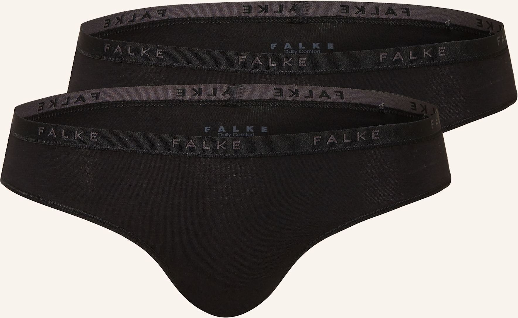 Falke 2er-Pack Slips Daily Comfort schwarz
