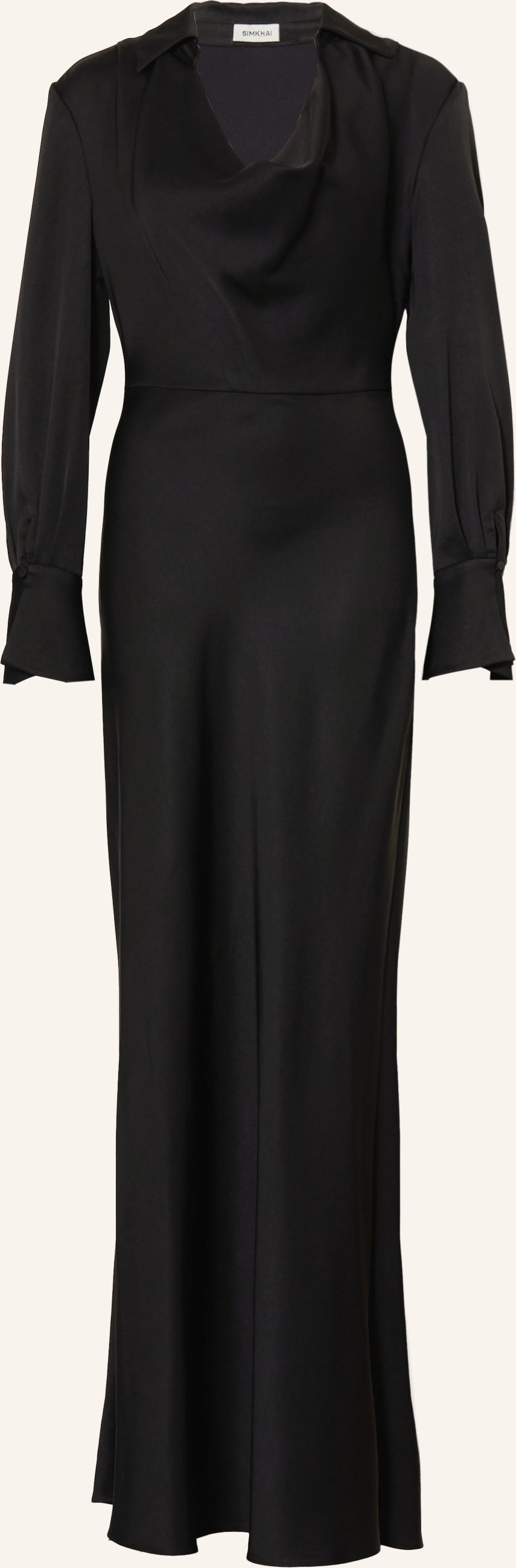 Simkhai Satinkleid Adelle schwarz