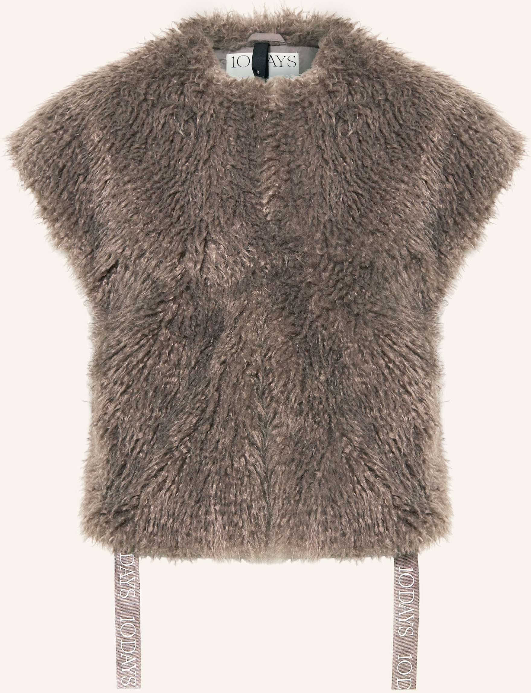 10days Kunstfell-Weste beige