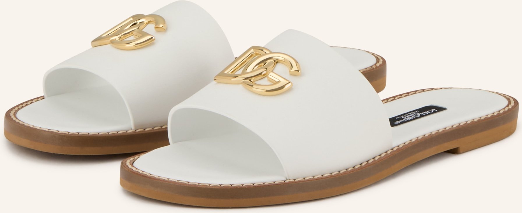 Dolce & Gabbana Pantoletten weiss