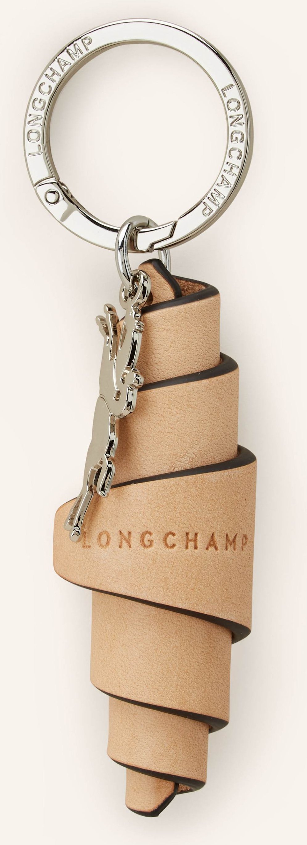 Longchamp Schlüssel- Und Taschenanhänger Croissant beige