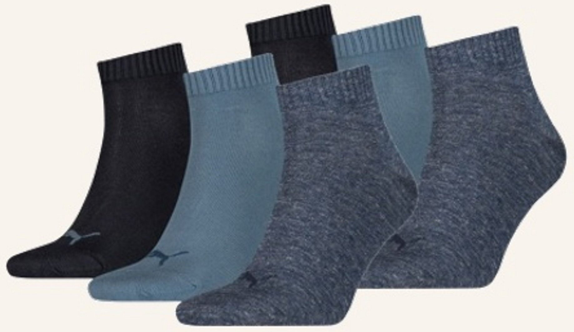 Puma 6er-Pack Socken Quarter blau