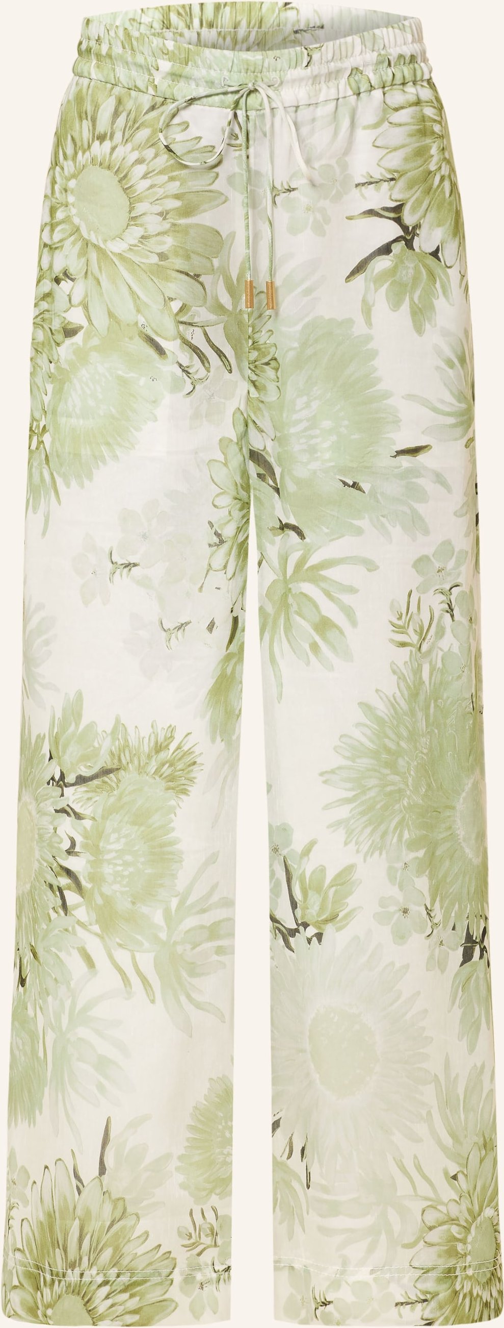 Aje. Hose Adina Mit Leinen gruen