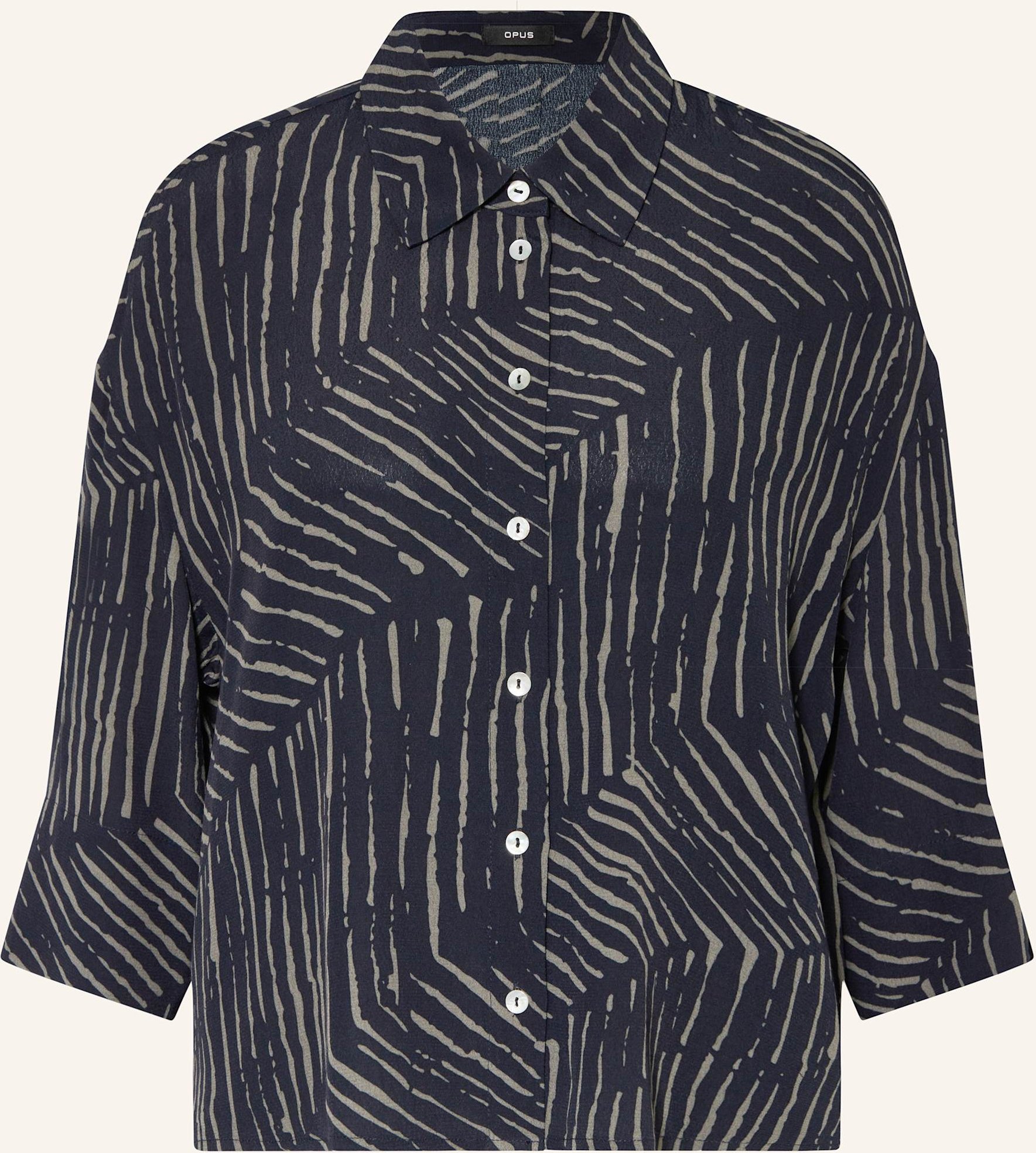 Opus Hemdbluse Fiana Mit 3/4-Arm blau