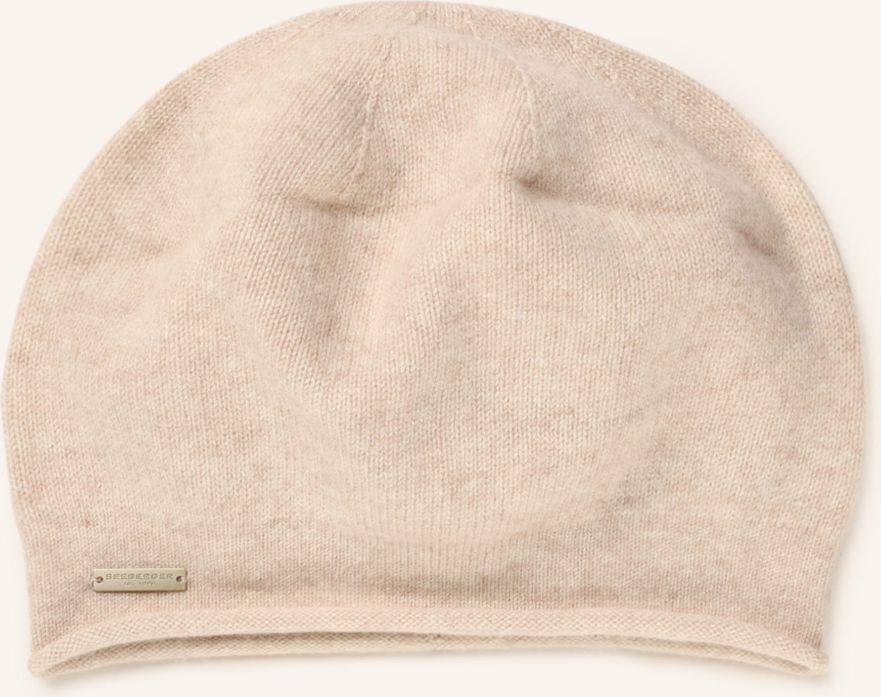 Seeberger Cashmere-Mütze Baske beige