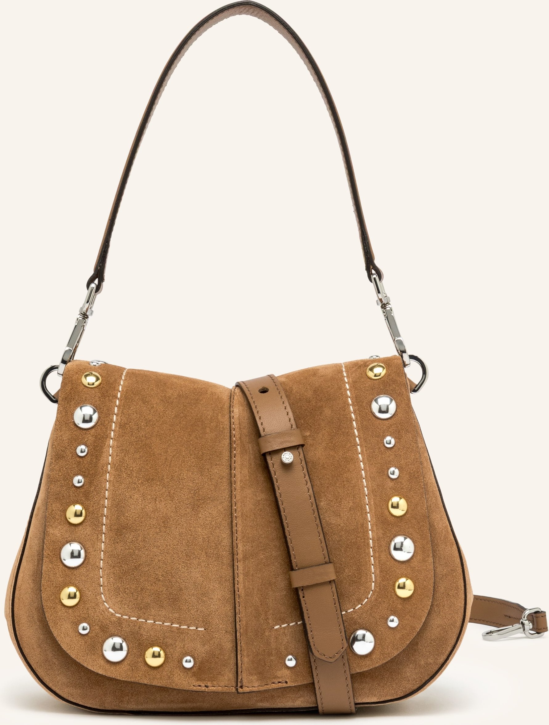 Gianni Chiarini Schultertasche Helena Mit Nieten braun