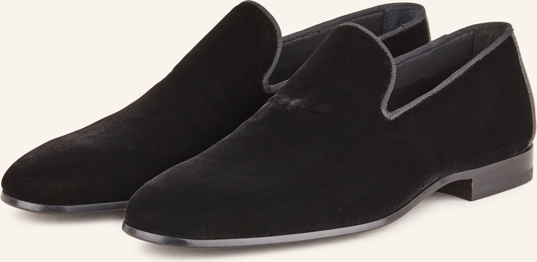 Magnanni Slipper Velvet schwarz