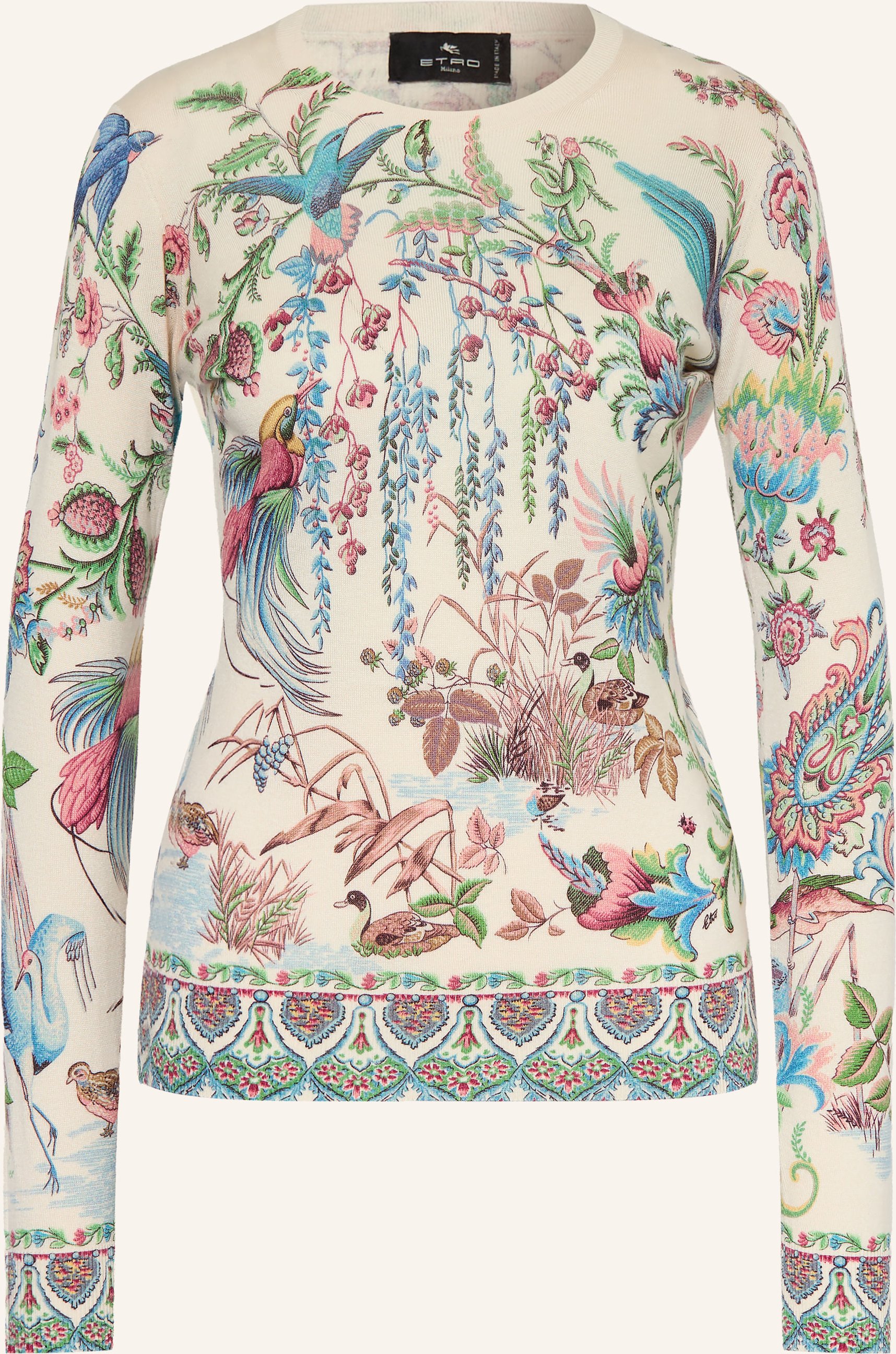 Etro Pullover Mit Seide Und Cashmere weiss