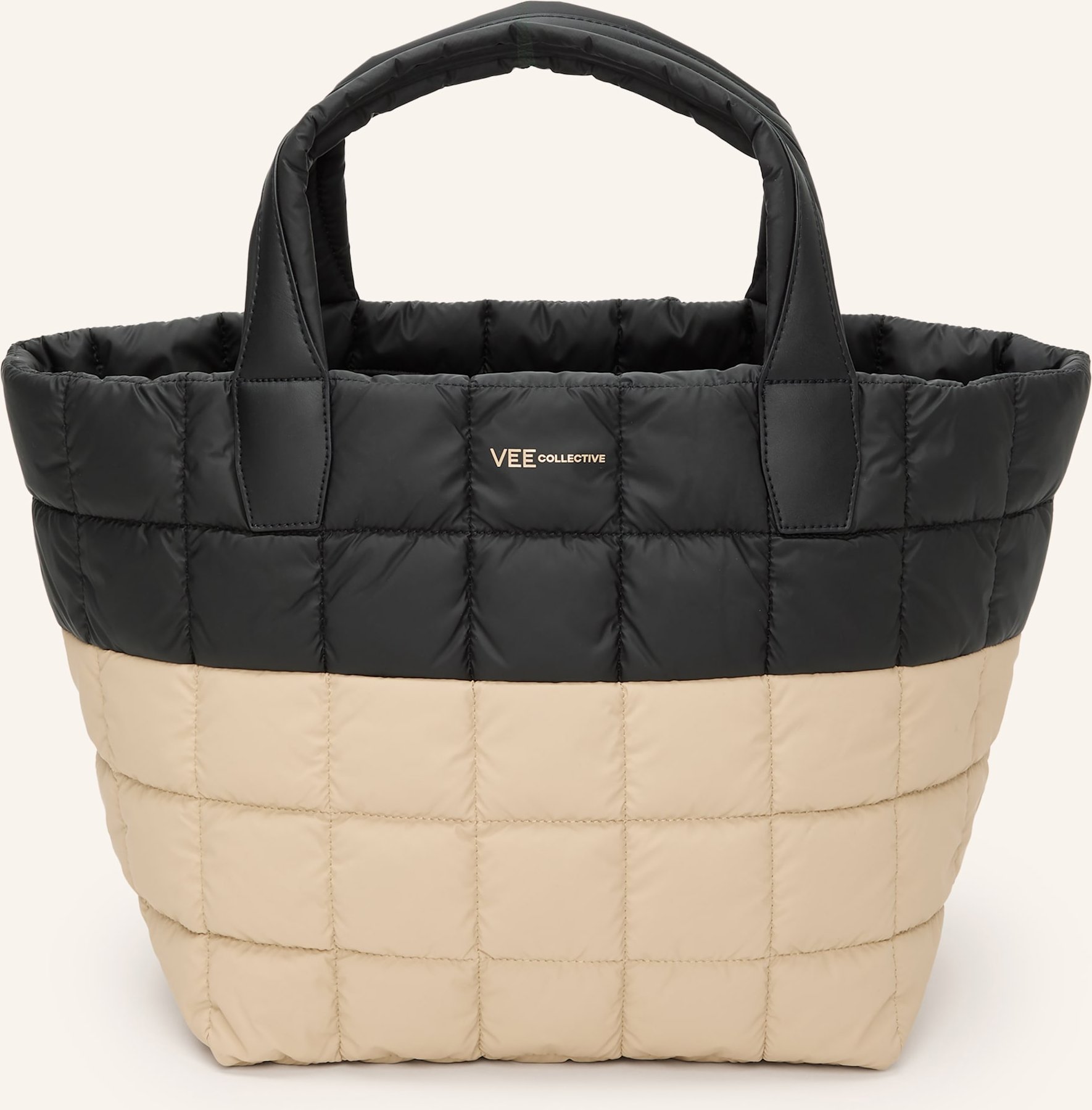 Thumbnail - Vee Collective Shopper Porter Tote Medium beige