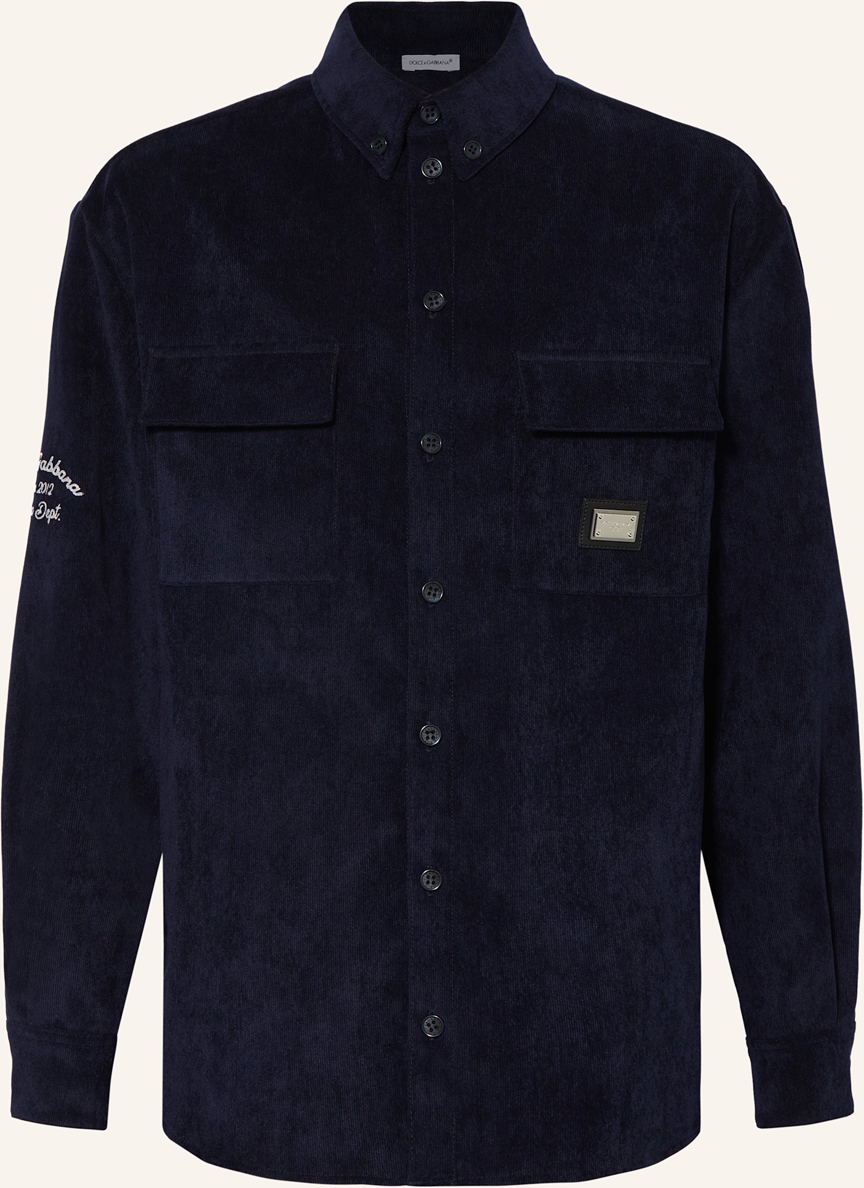 Dolce & Gabbana Cordhemd blau