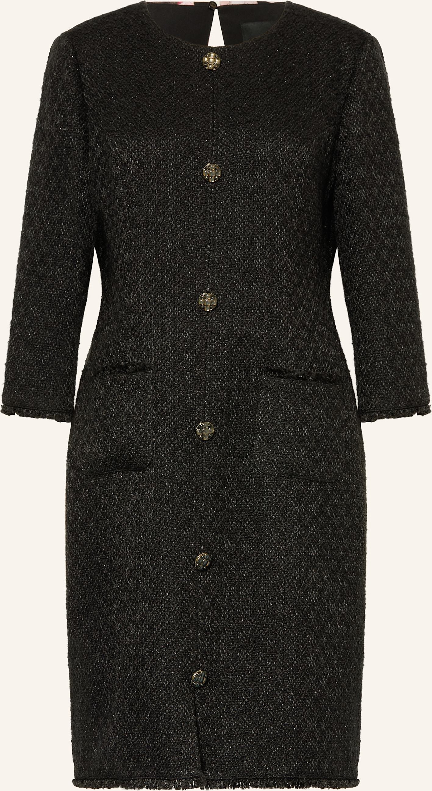 Thumbnail - Marc Cain Bouclé-Kleid Mit Glitzergarn Und 3/4-Arm schwarz