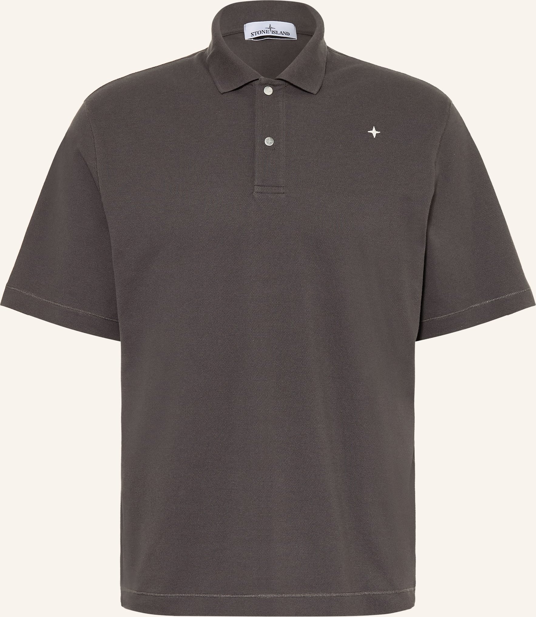 Stone Island Piqué-Poloshirt Stellina grau