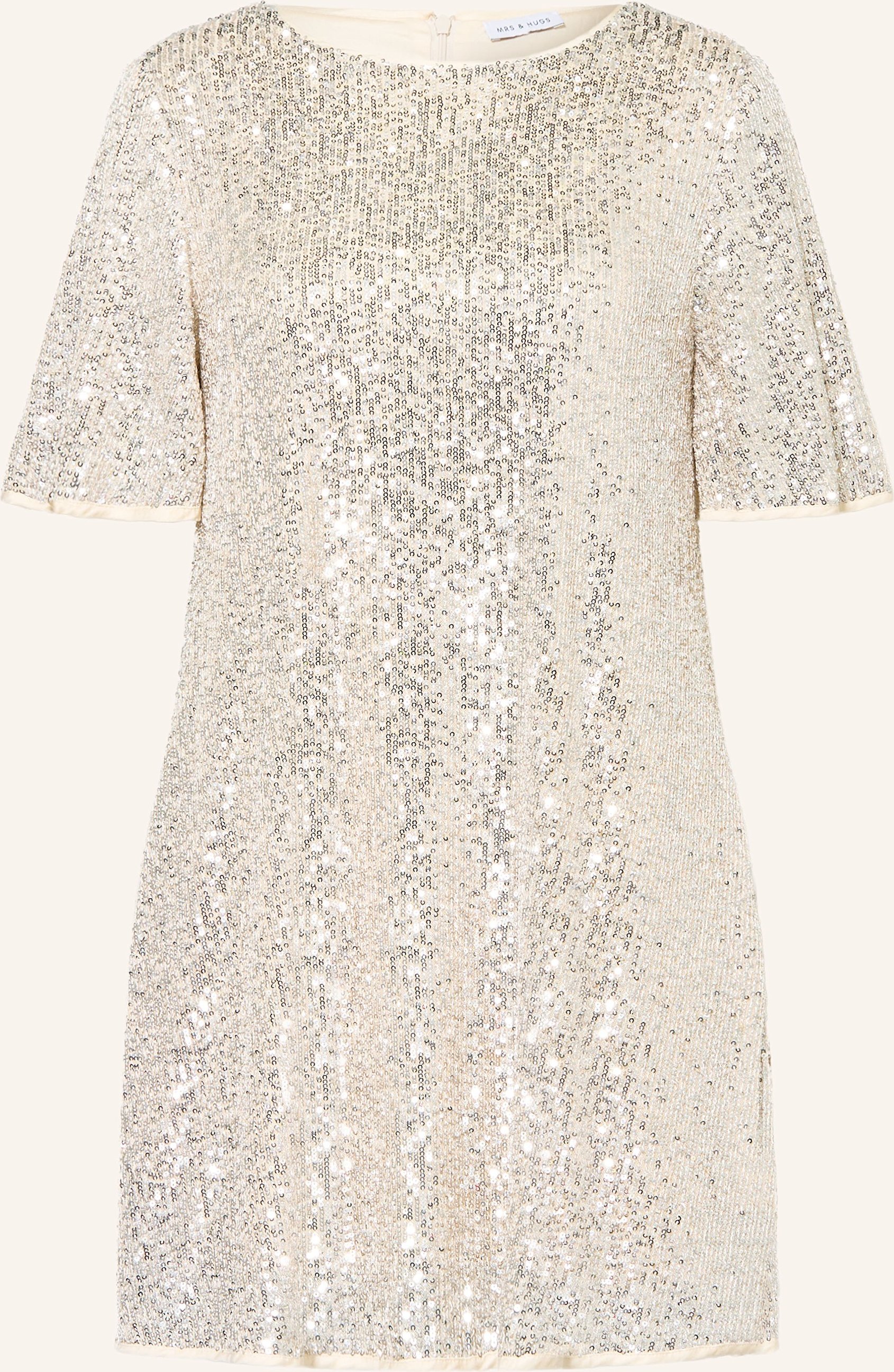 Mrs & Hugs Kleid Mit Pailletten beige
