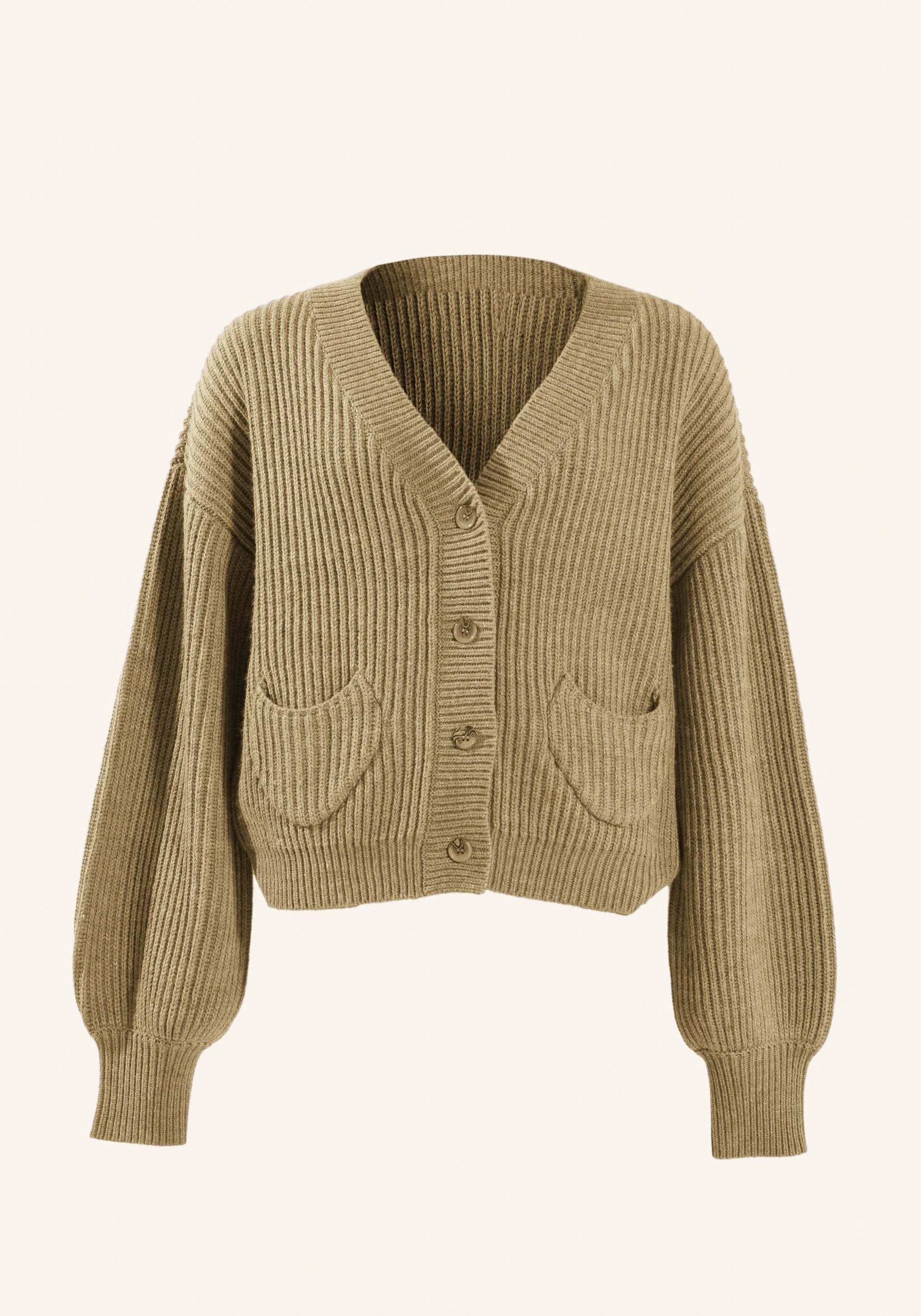 Adlysh Rippstrick Cardigan Mit Wolle braun