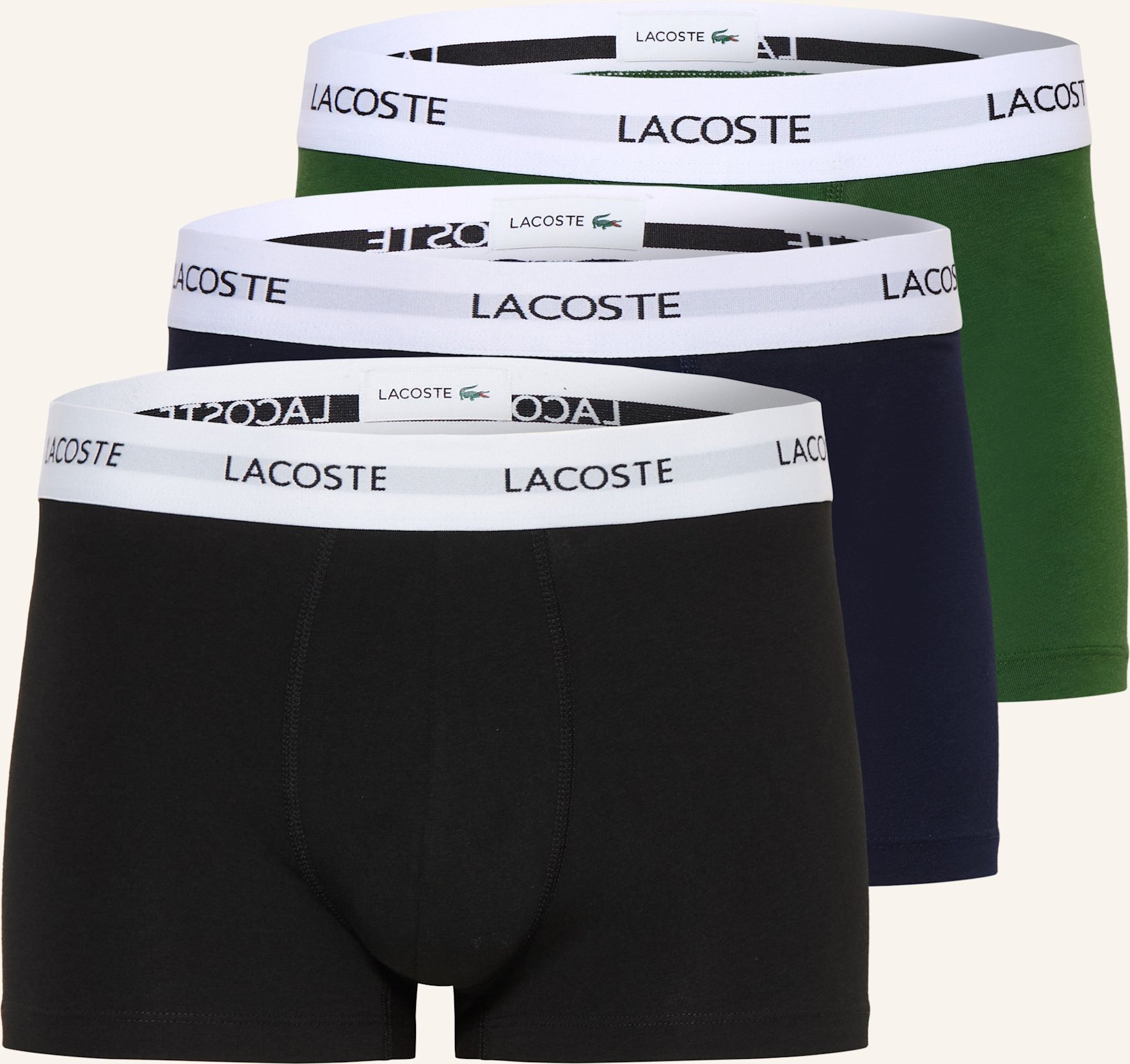 Lacoste 3er-Pack Boxershorts gruen