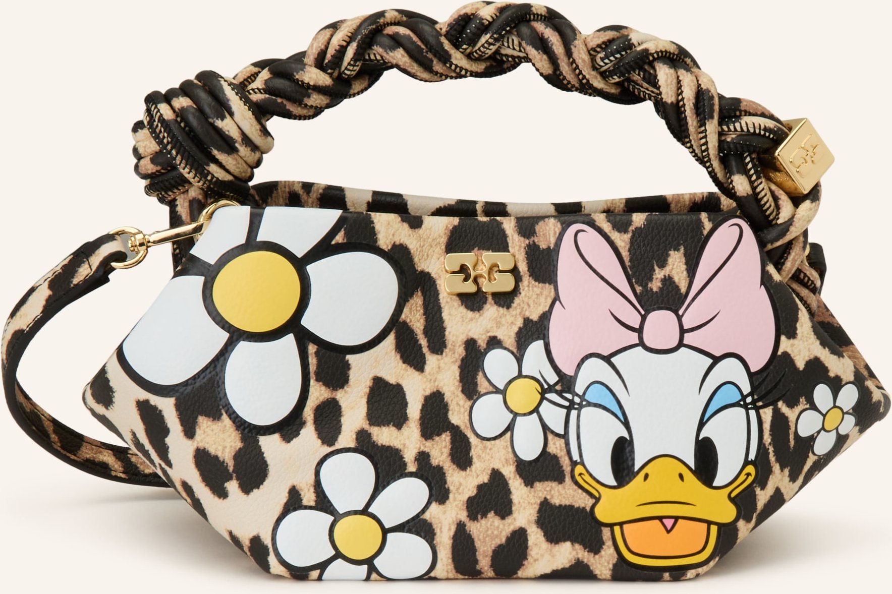 Ganni Handtasche Bou Mini Daisy beige