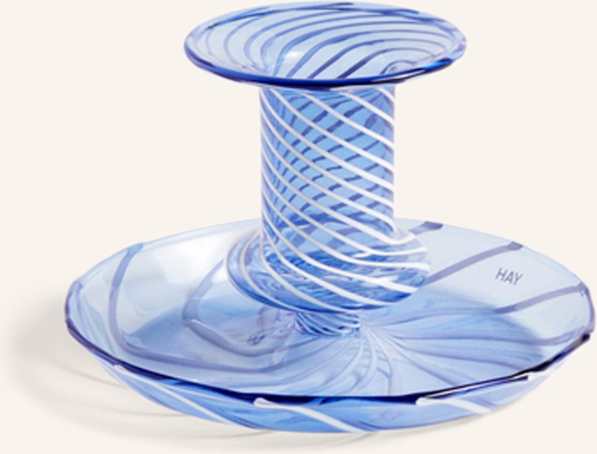 Hay Kerzenhalter Flare blau