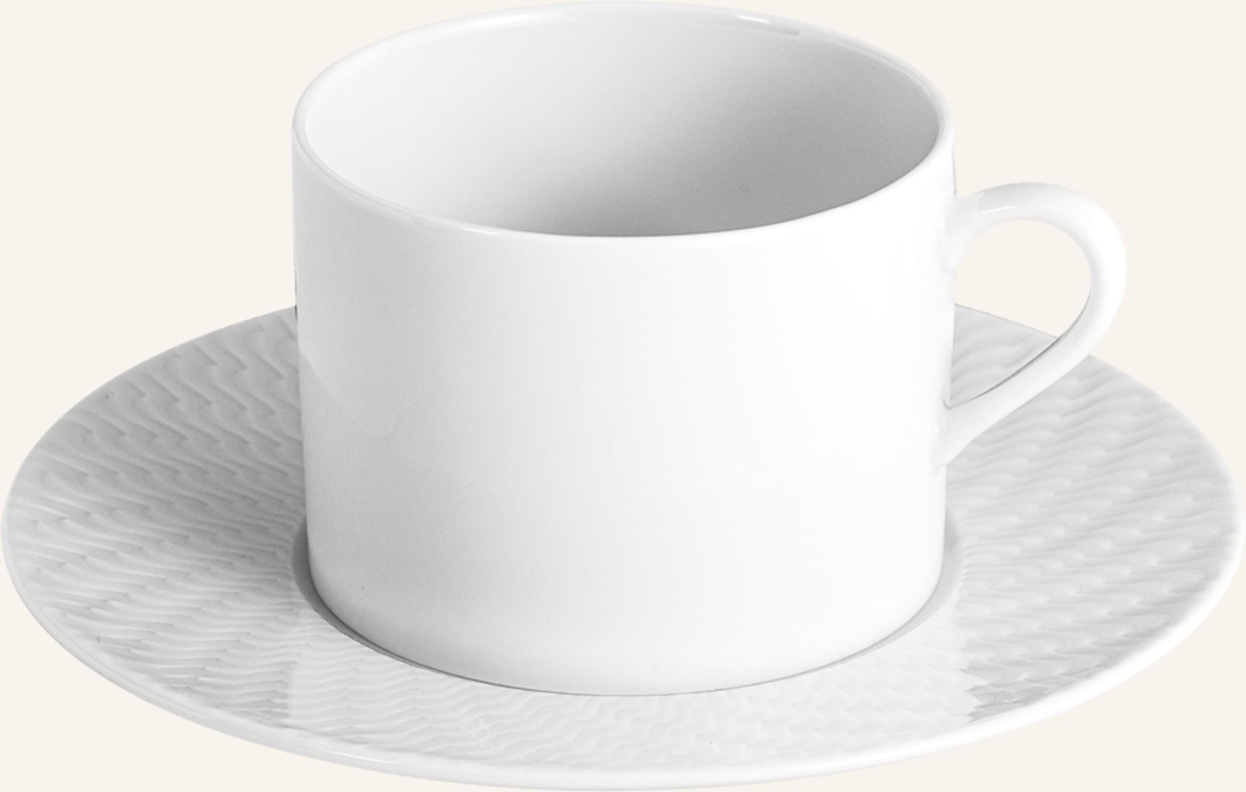Meissen Porzellan-Manufaktur Kaffeetasse No.41 Wellenspiel Mit Untertasse weiss