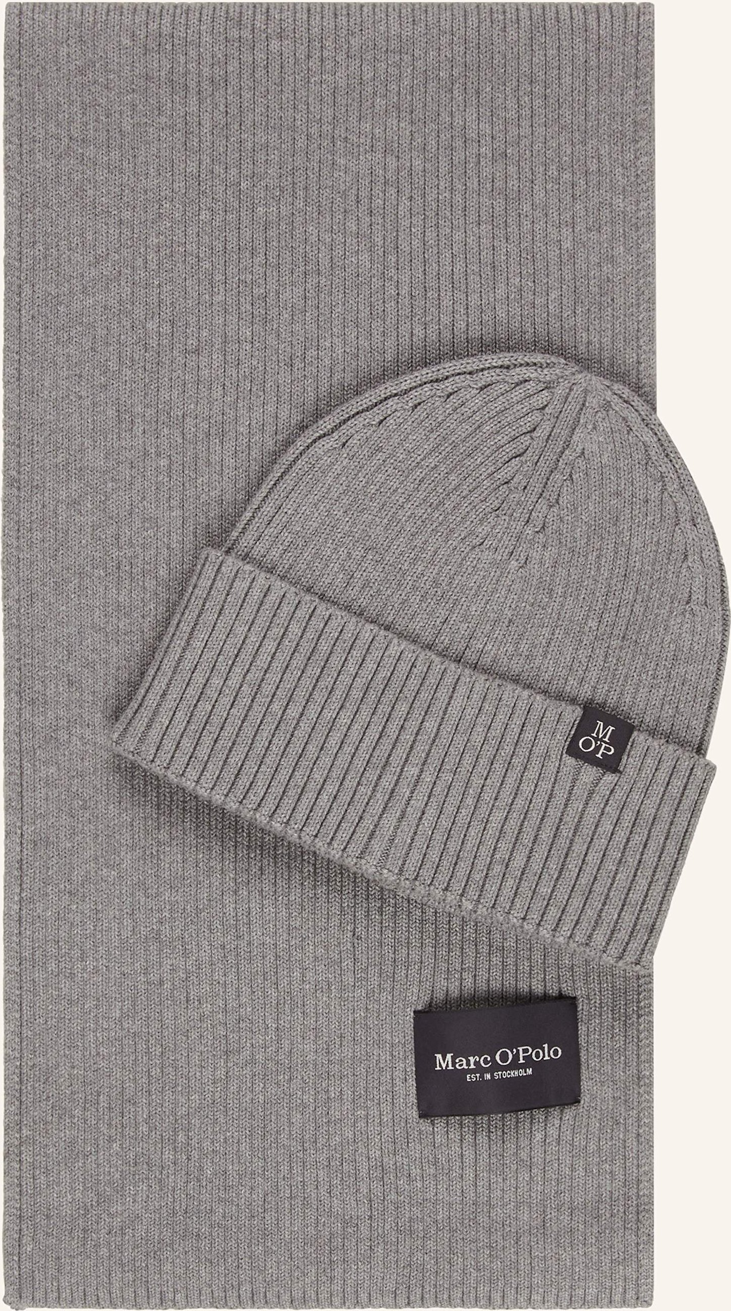 Marc O'polo Set: Mütze Und Schal grau