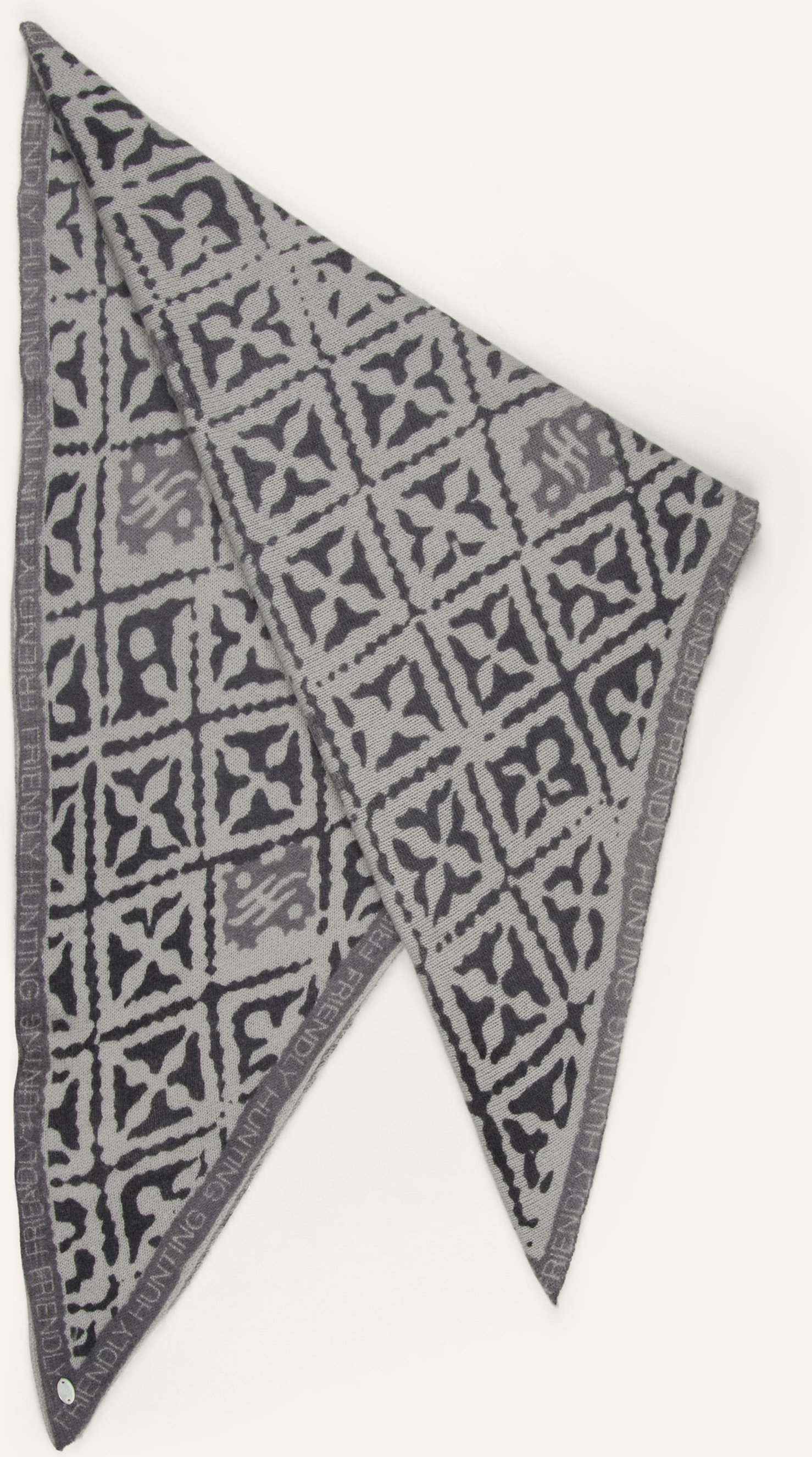 Friendly Hunting Dreieckstuch Aus Cashmere grau