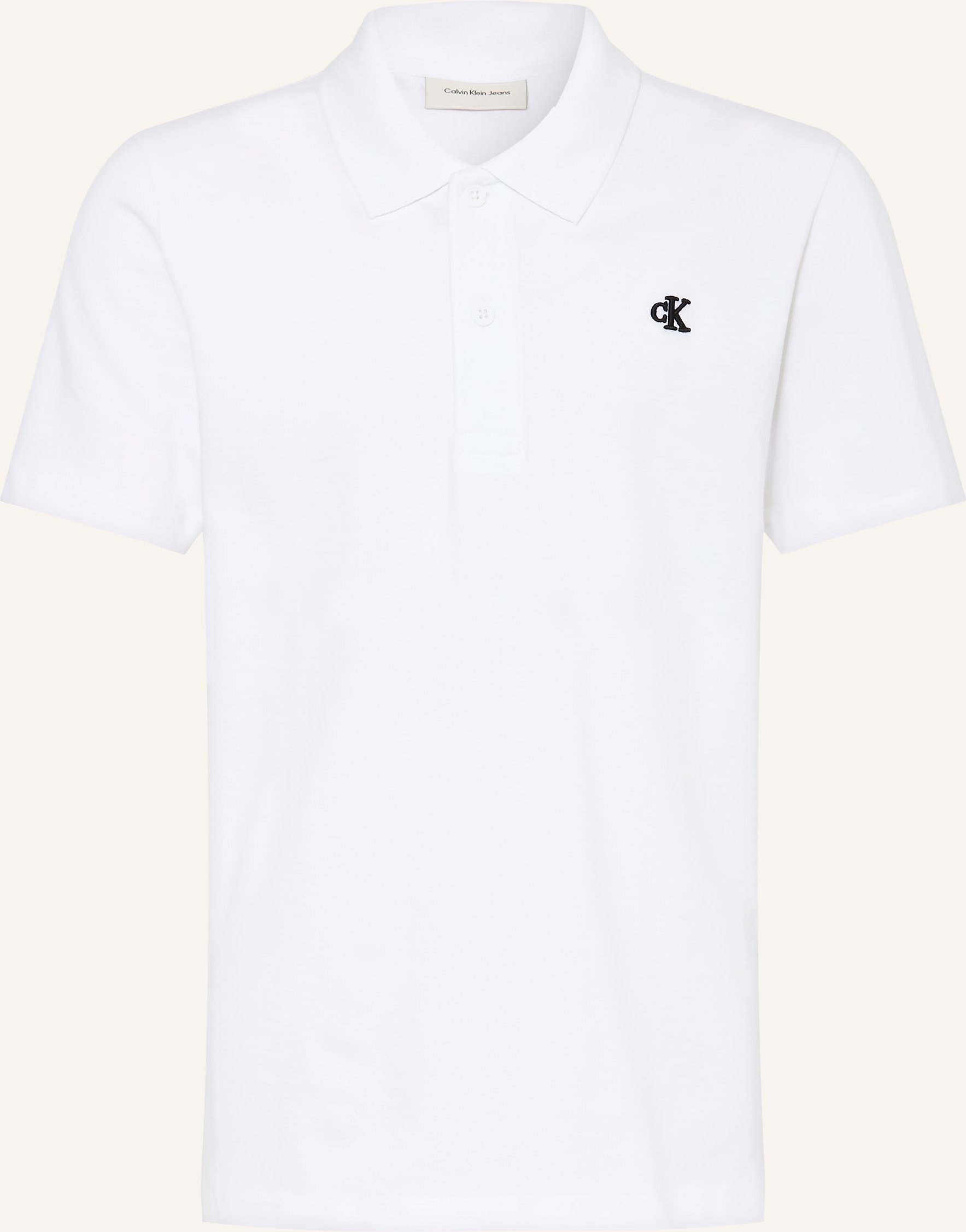 Calvin Klein Piqué-Poloshirt weiss