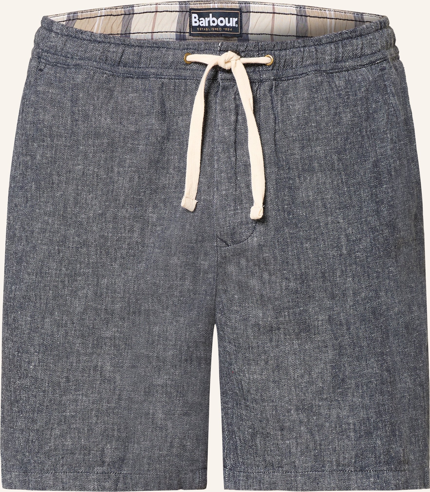 Barbour Shorts Stillwater Mit Leinen blau